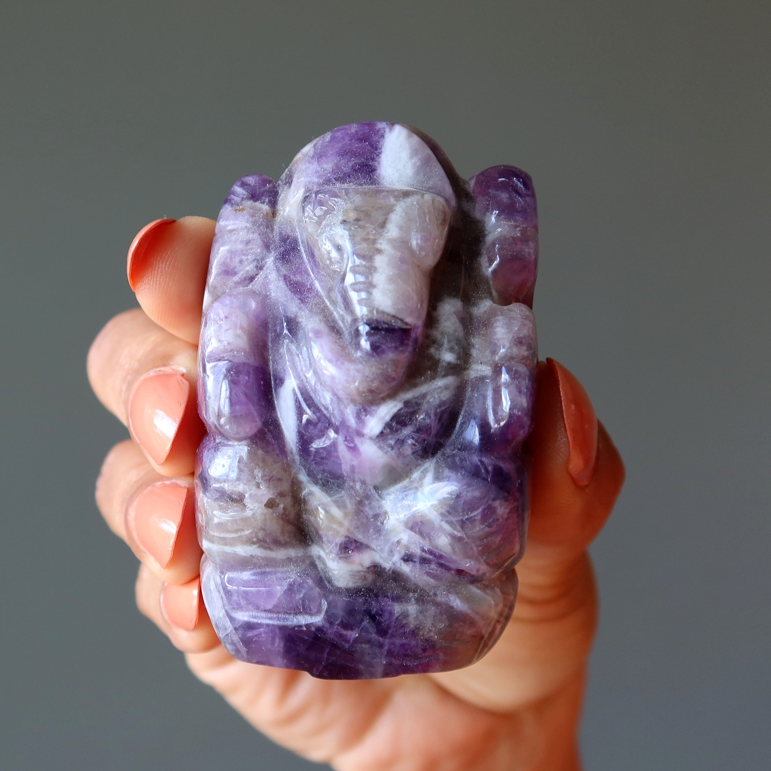 Amethyst Ganesh Spirituality Elephant God Statue Crystal
