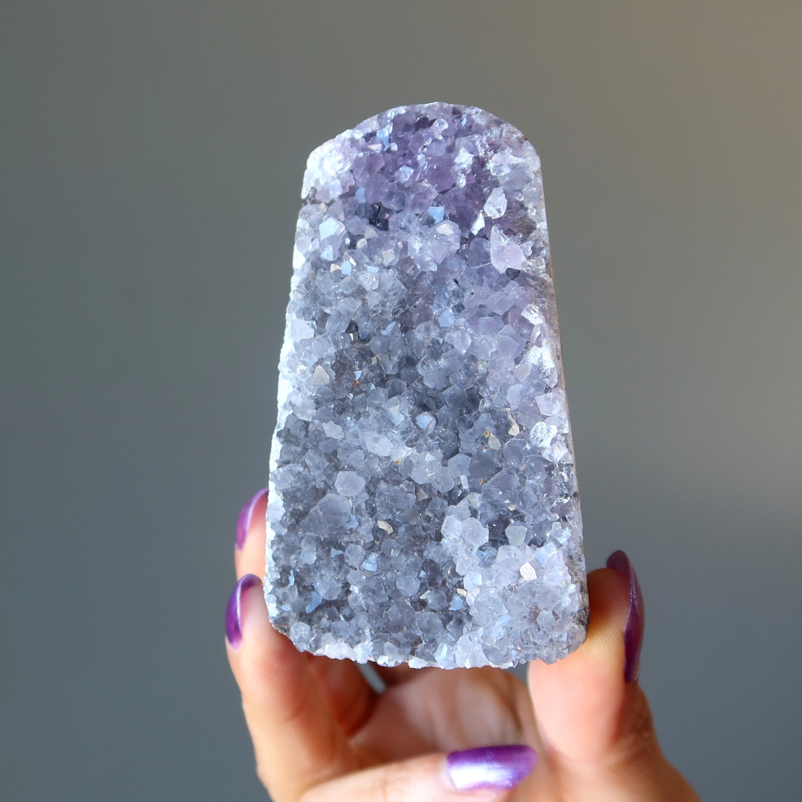 Amethyst-Geode, violett, positive Energie für Zuhause und Büro, Cluster