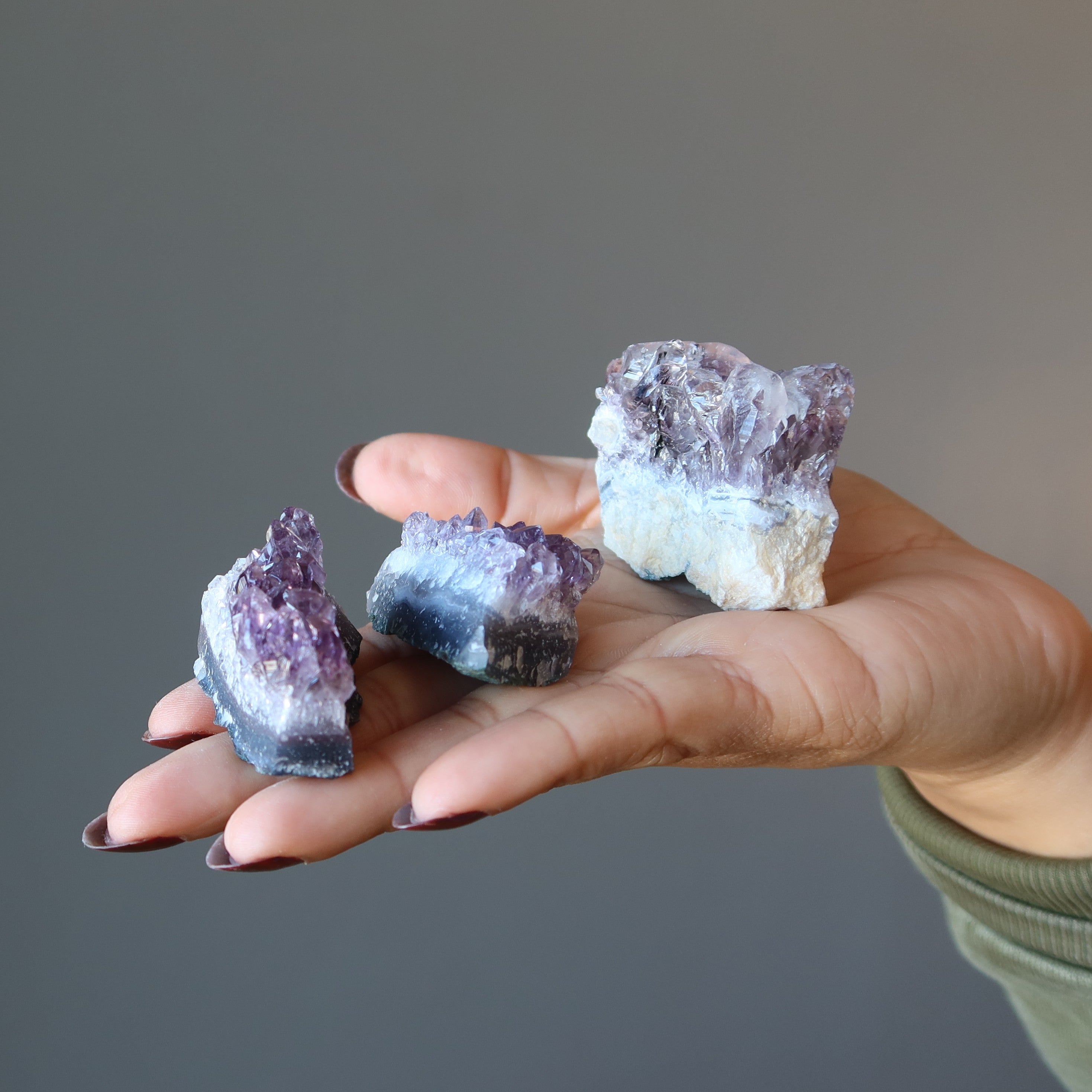 Amethystdruse Lila Meditation, Auslage und Gitter Kristall