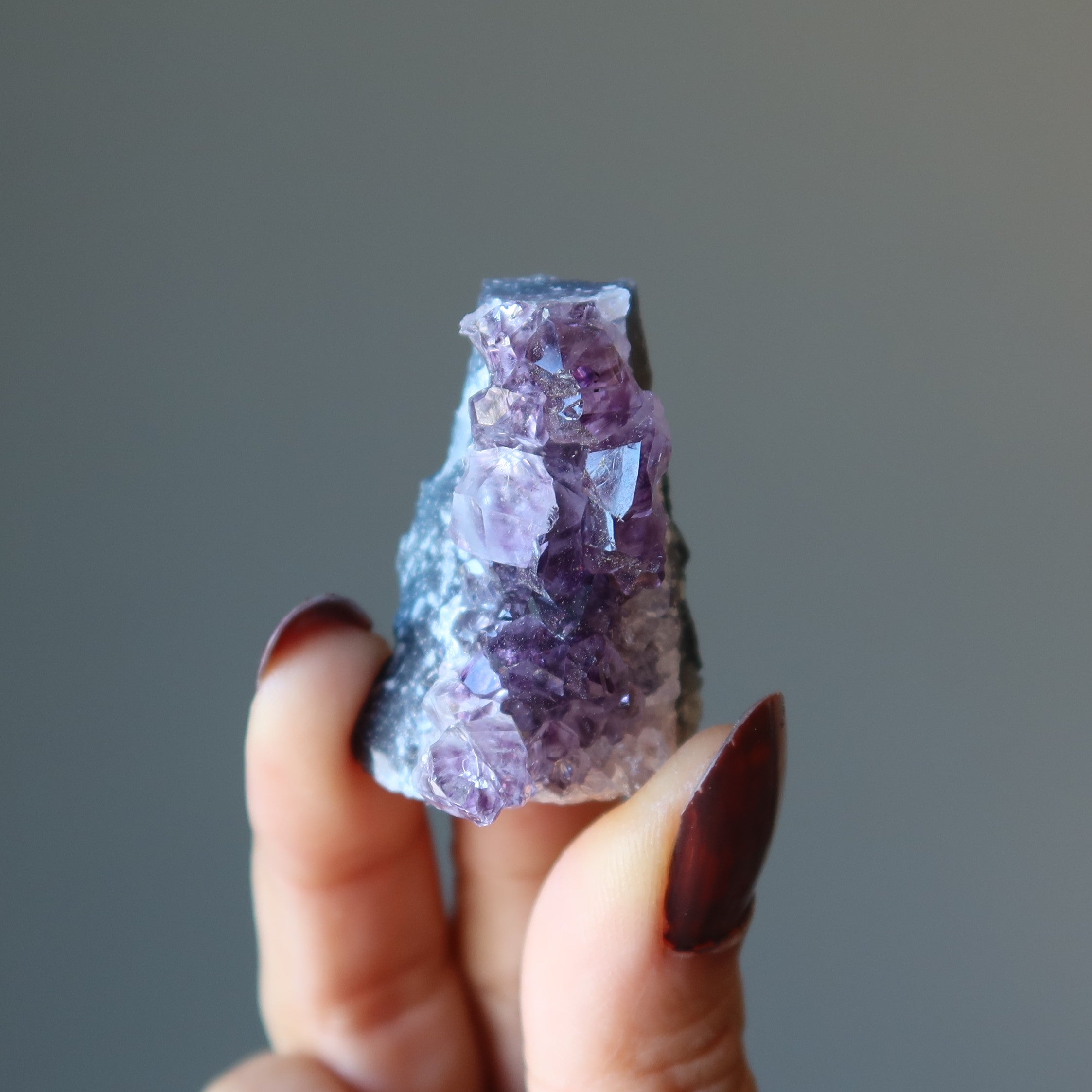 Amethystdruse Lila Meditation, Auslage und Gitter Kristall