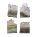 Géode d'améthyste, lot de 4 mini cabochons "Tranches de paradis"