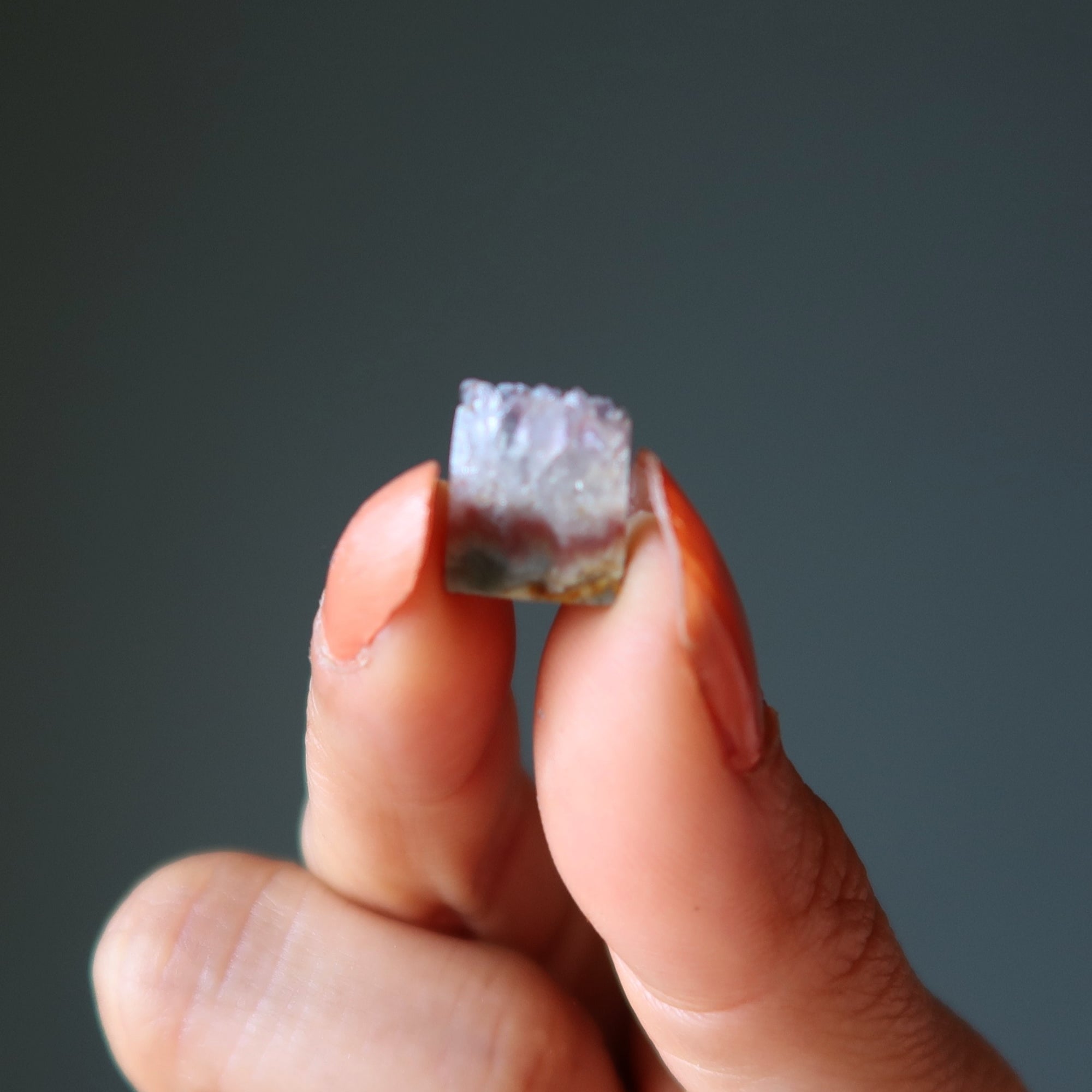 Géode d'améthyste, lot de 4 mini cabochons "Tranches de paradis"
