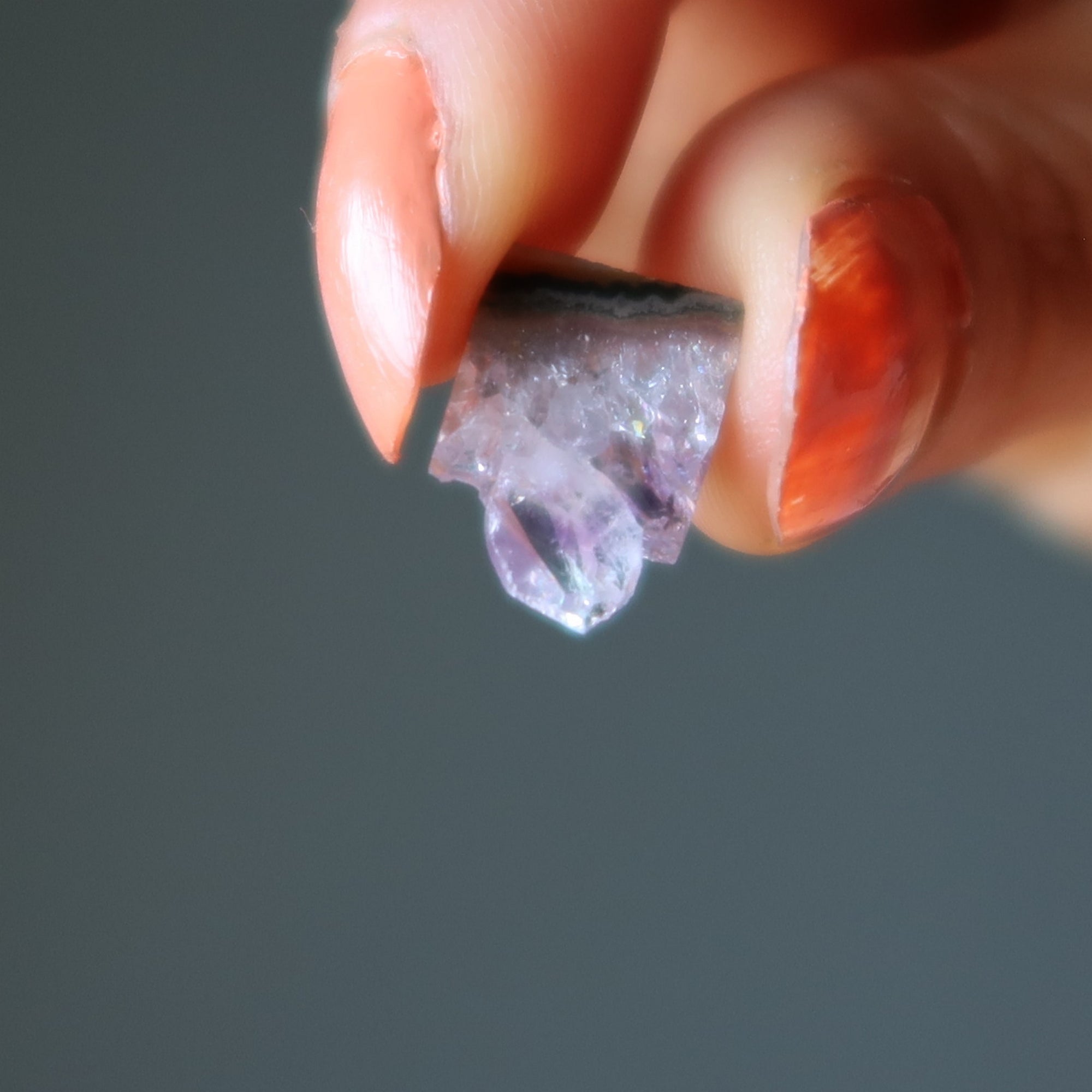 Géode d'améthyste, lot de 4 mini cabochons "Tranches de paradis"