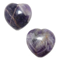 Amethyst Heart Pair Purple Divine Love Gemstones