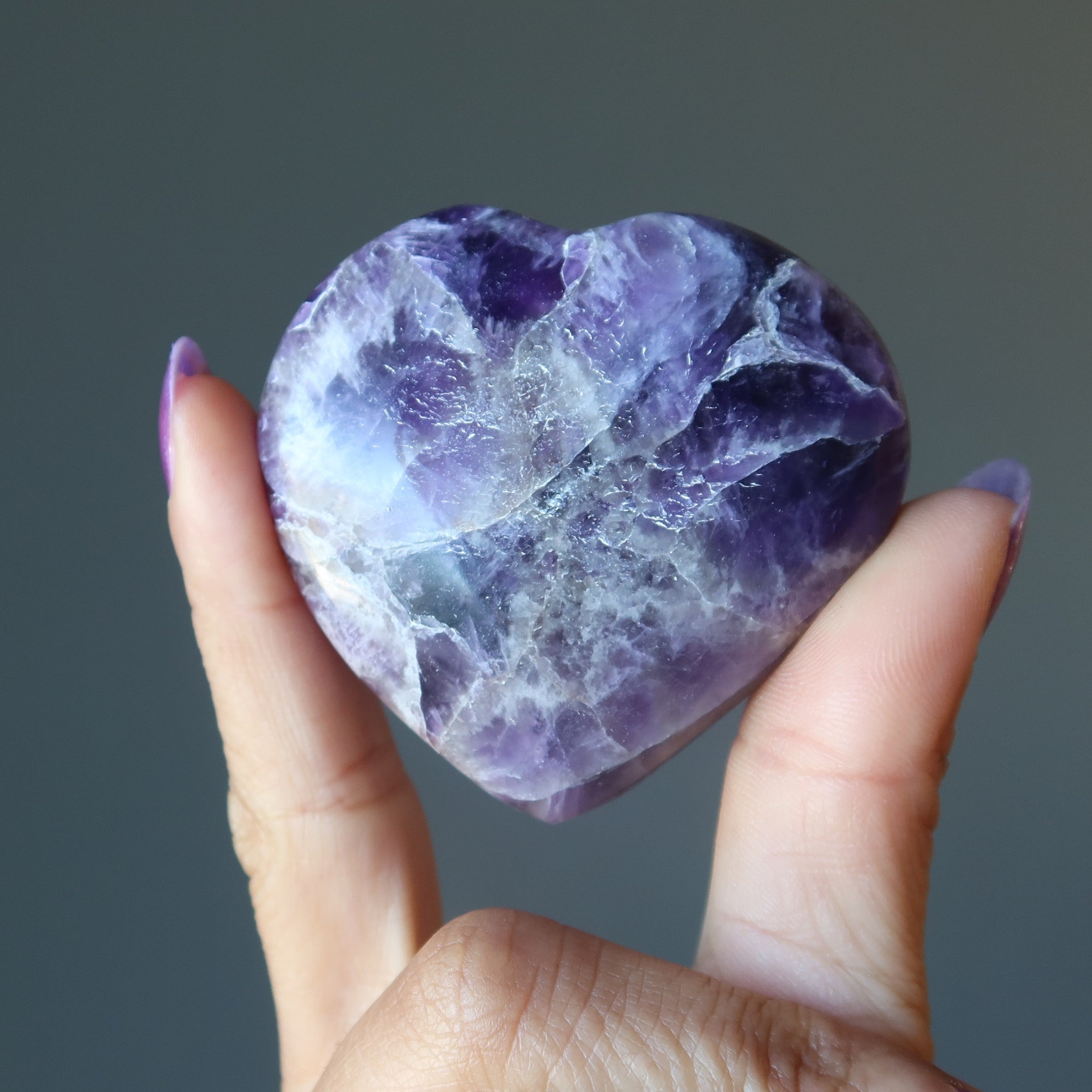 Amethyst Heart Love Beyond Borders Purple Crystal