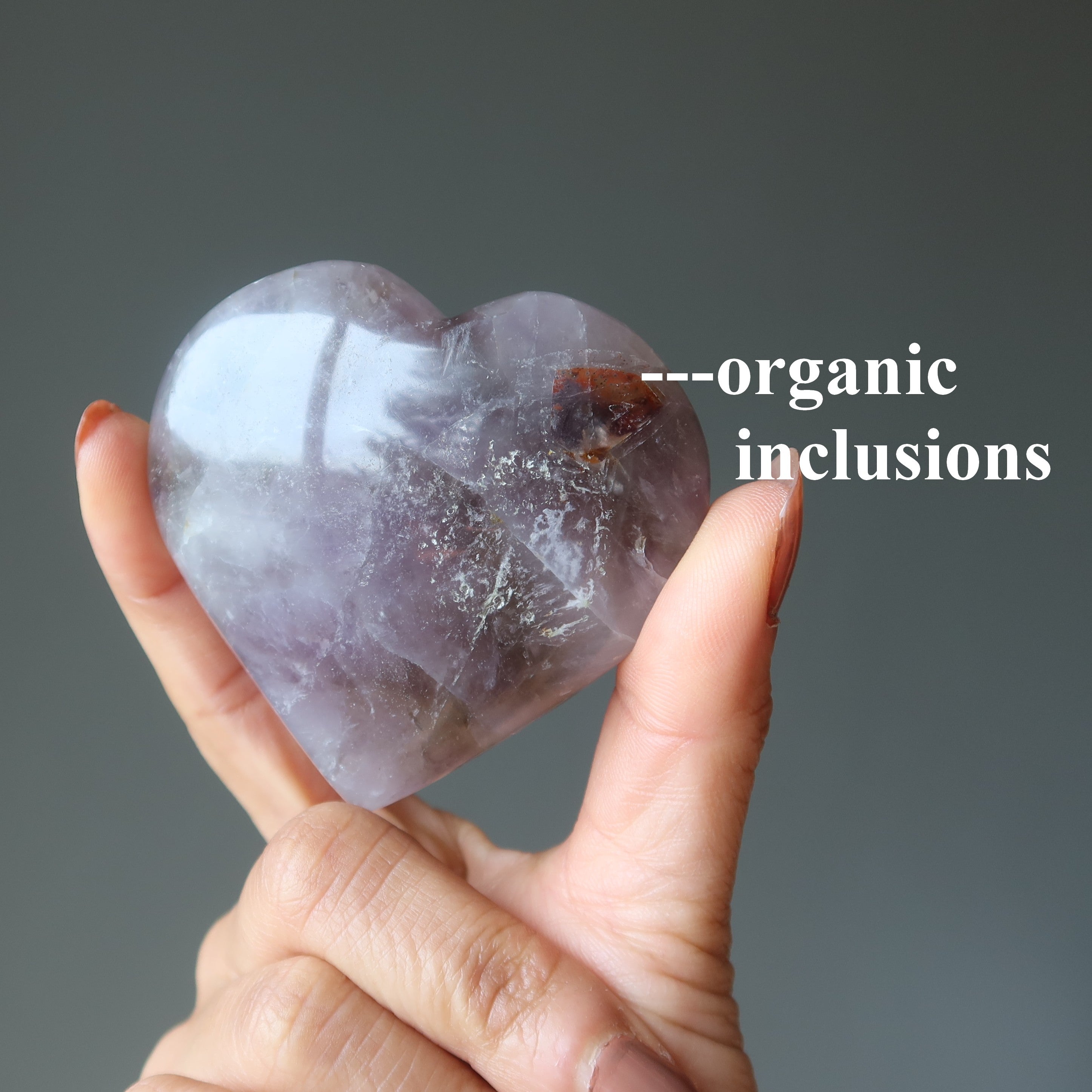 Amethyst Heart Spiritual Love Purple Crystal