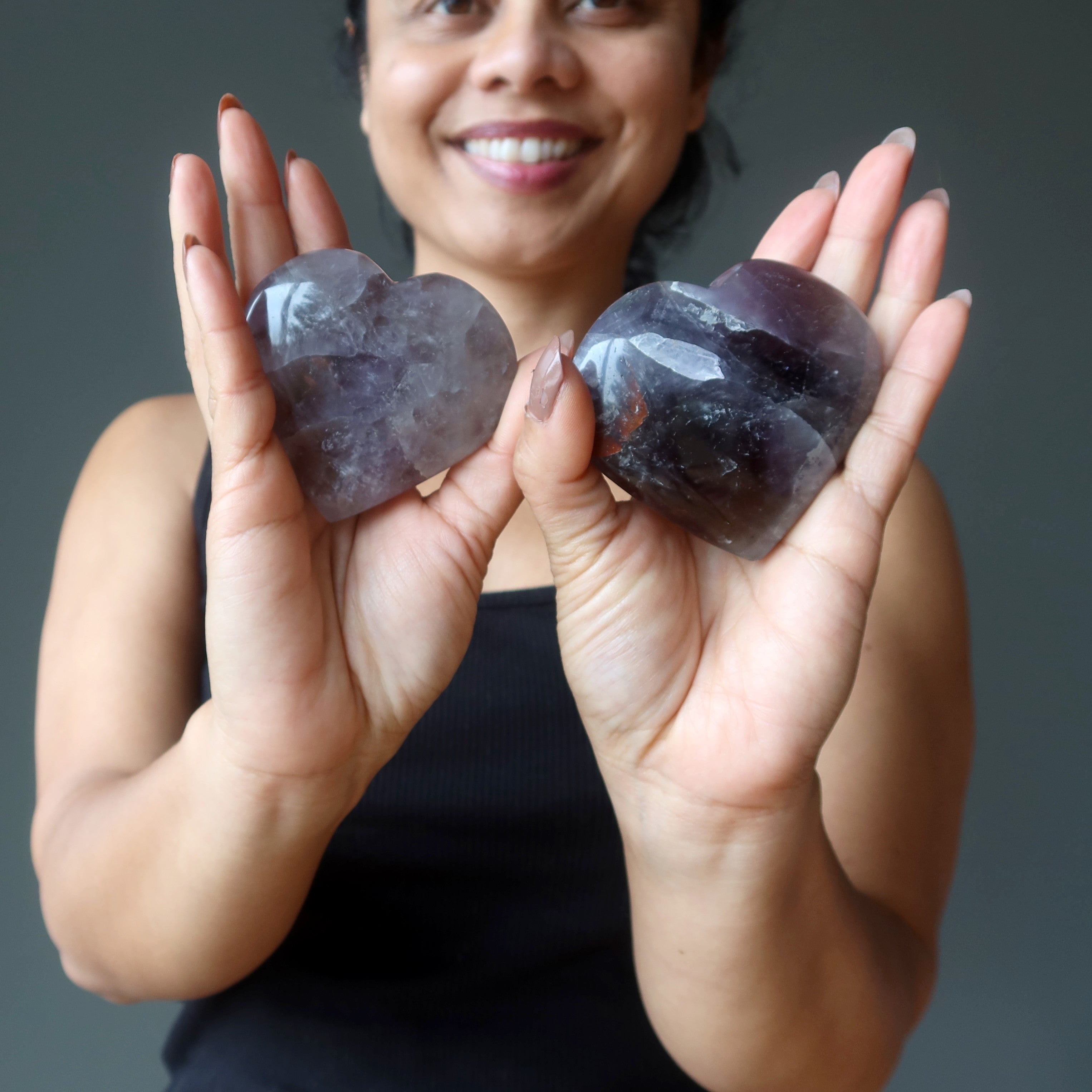 Amethyst Heart Spiritual Love Purple Crystal