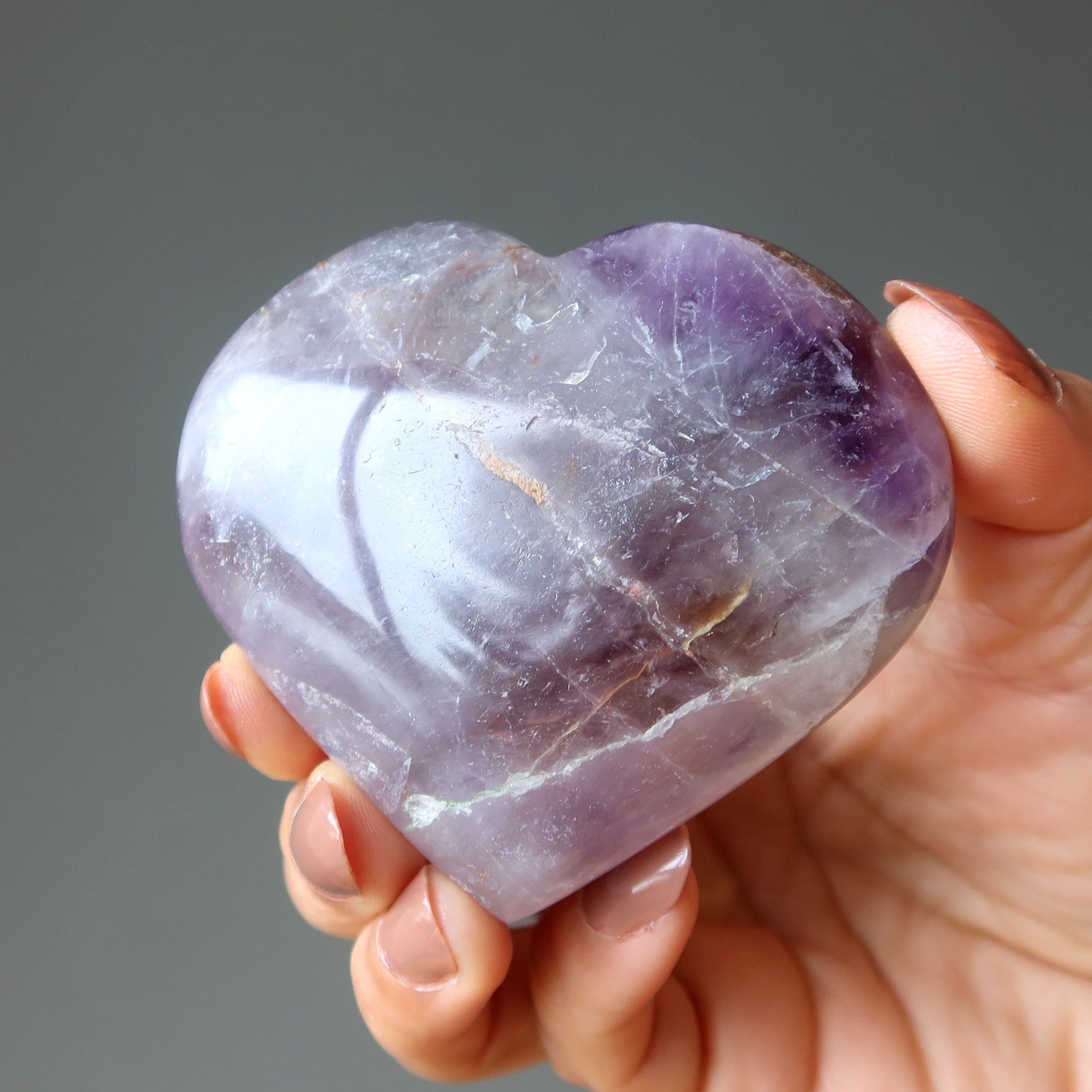 Amethyst Heart Spiritual Love Purple Crystal