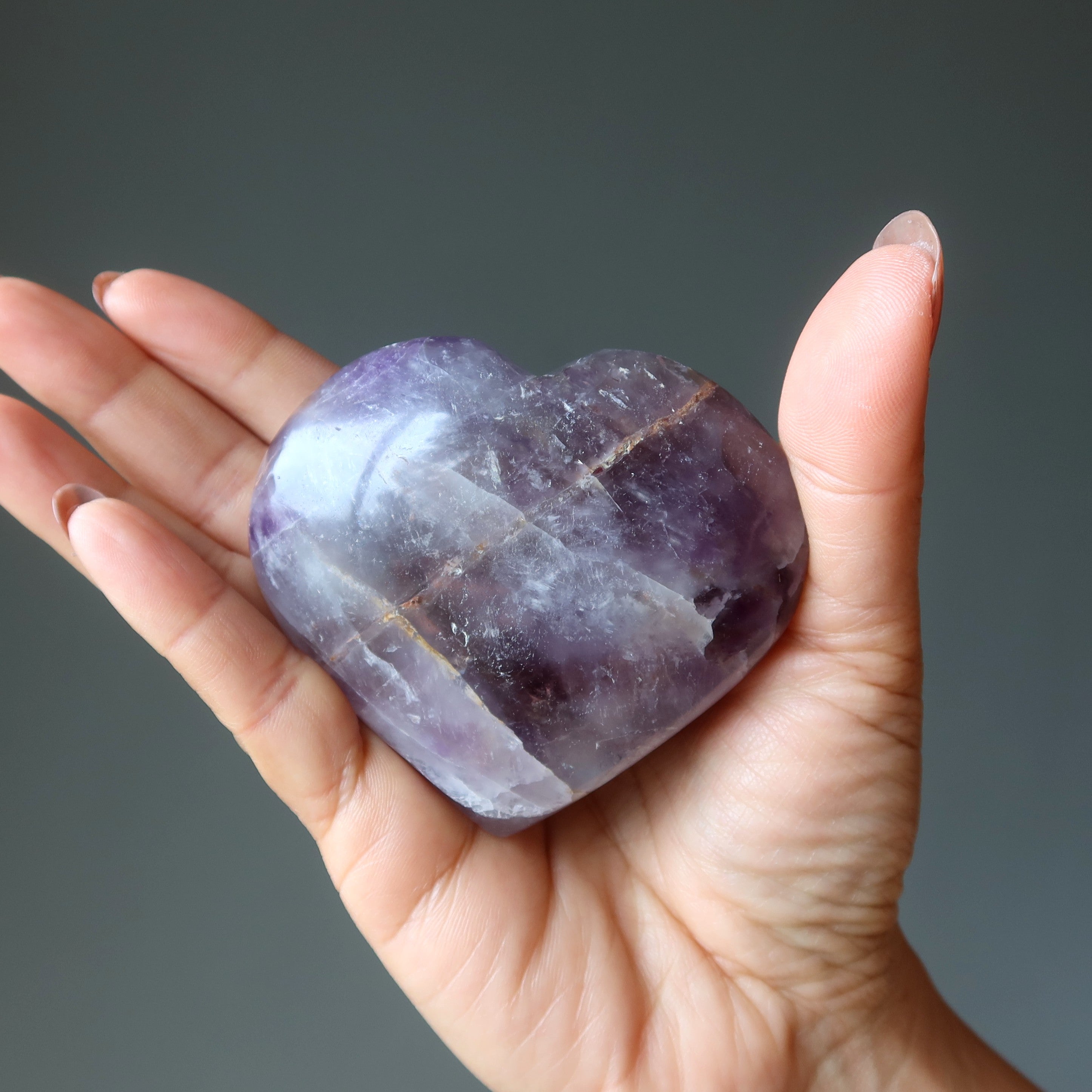 Amethyst Heart Spiritual Love Purple Crystal