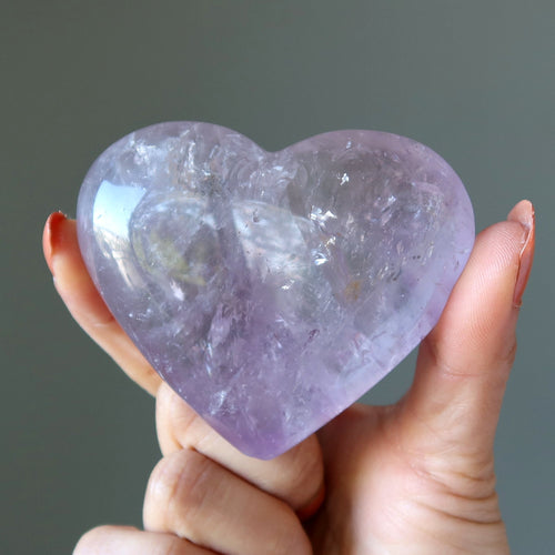 Amethyst Herz Hellviolett Kronenchakra Klarheitsstein