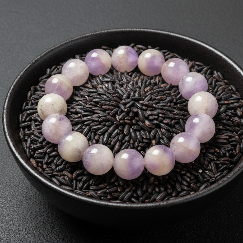 Amethyst Bracelet Lavender Purple Gemstone Beads Lightworker