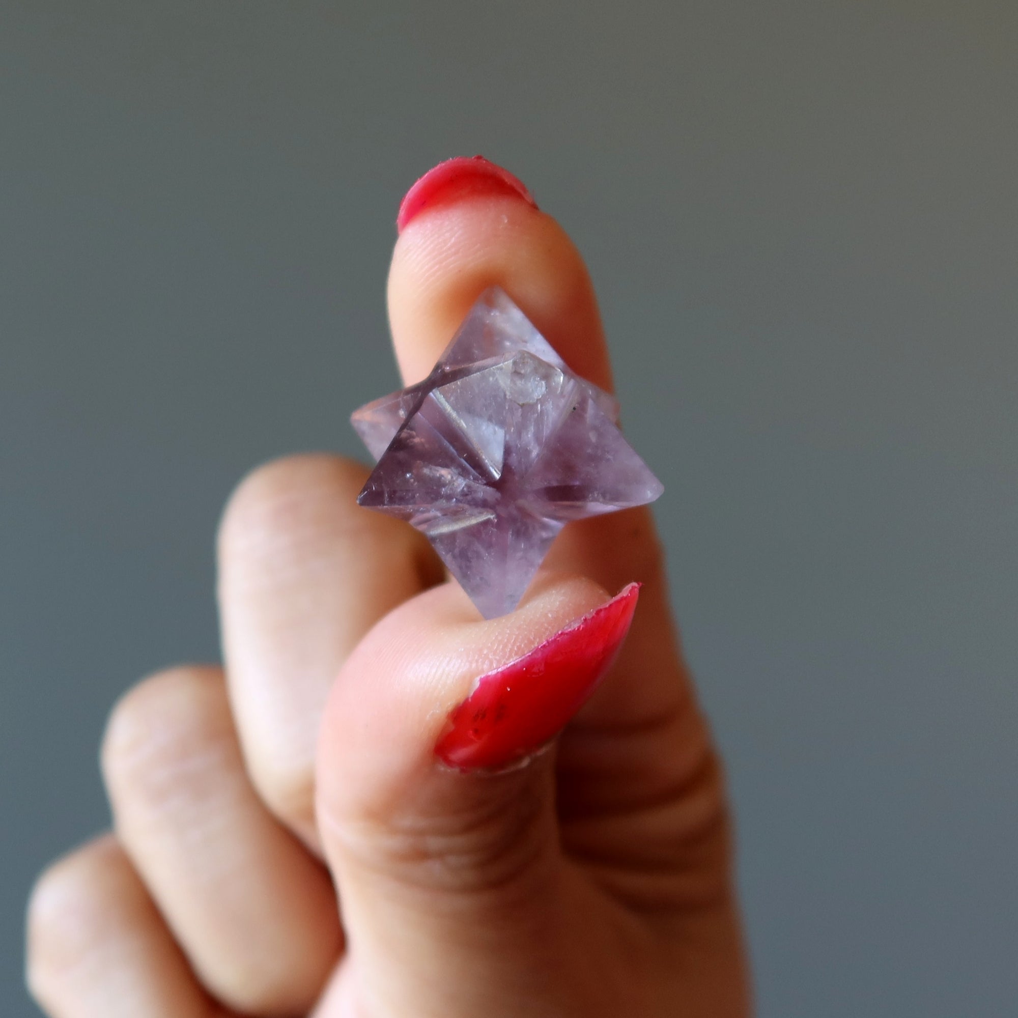 Amethyst Merkaba Purple Star Spiritual Crystal
