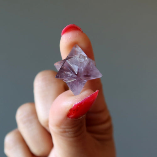 Amethyst Merkaba Lila Stern Spiritueller Kristall