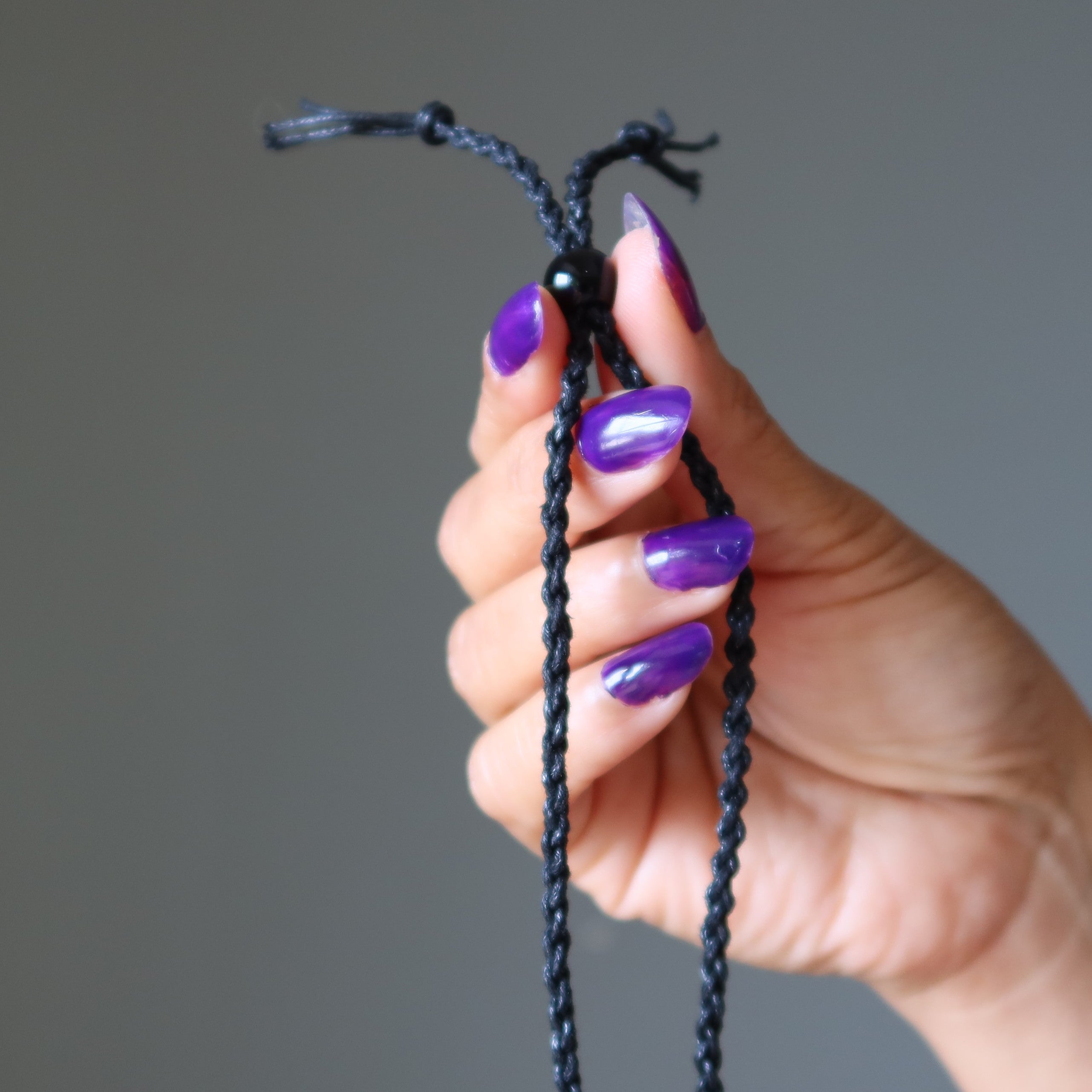 Amethyst Necklace Hope is Here Stone Macrame