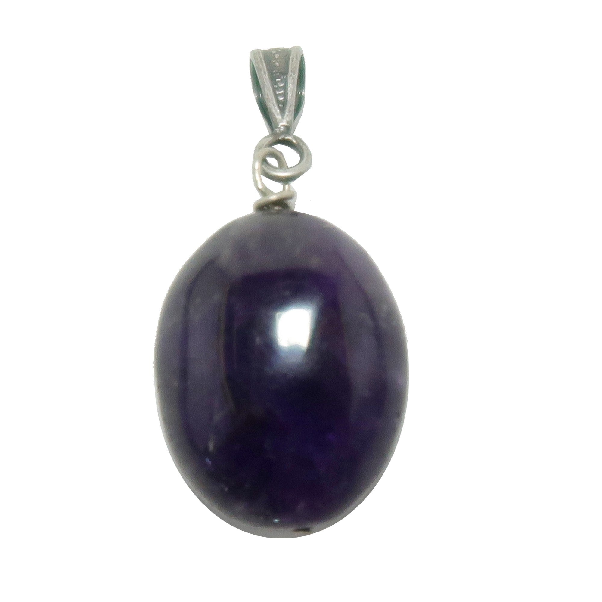 Pendentif en améthyste Gemme violet foncé de l'âme sage