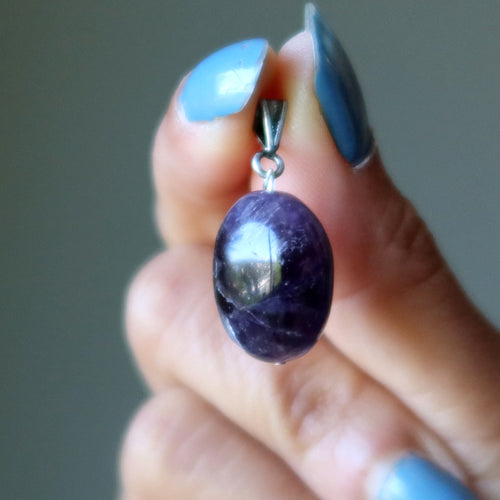 Amethyst-Anhänger Dunkelvioletter Edelstein der weisen Seele