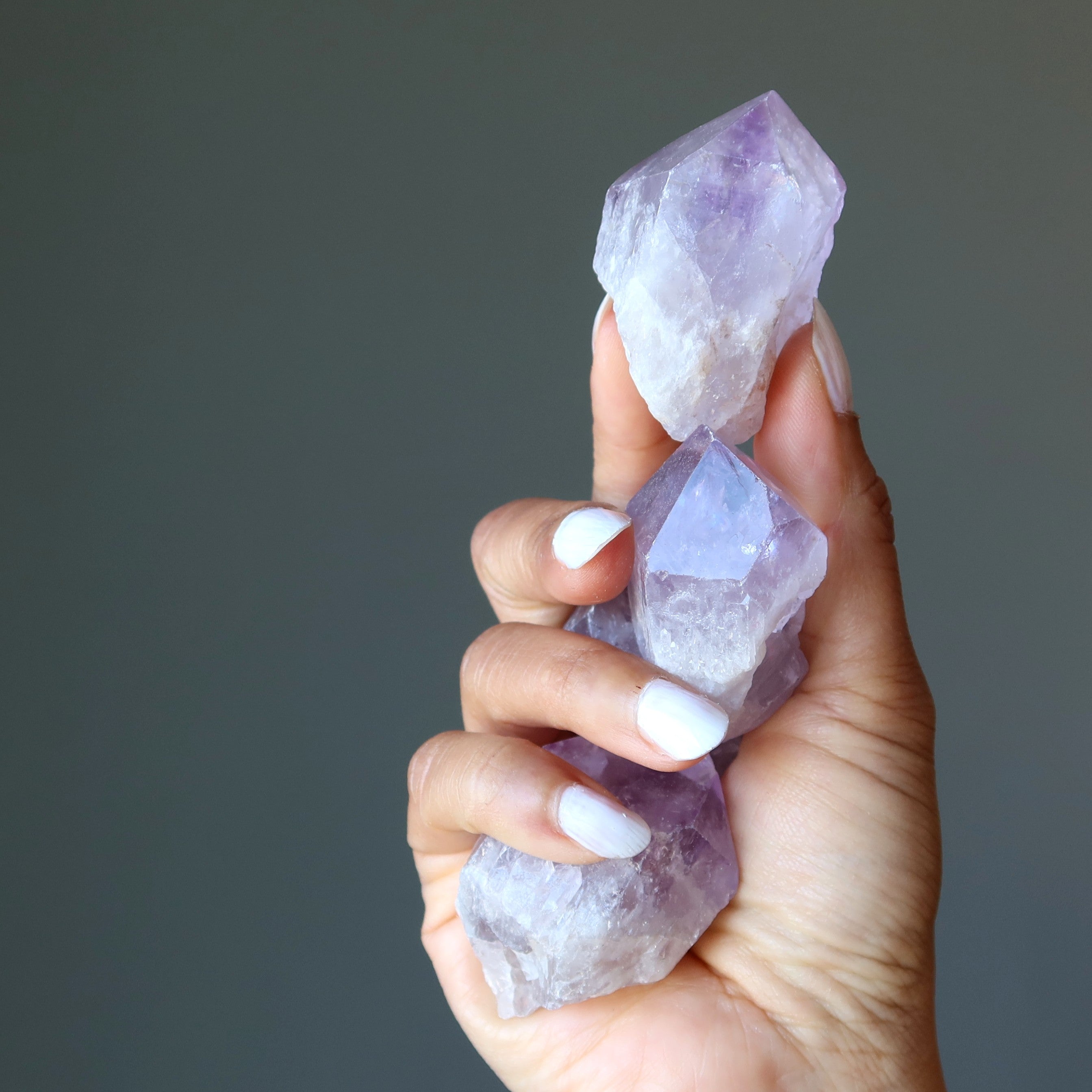 Amethyst Raw Crystal Set Double Dream Points