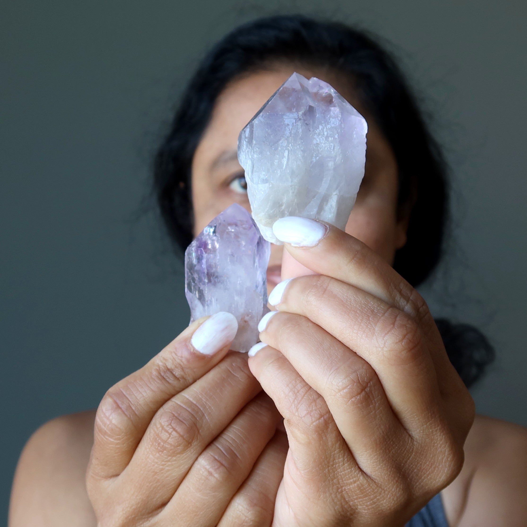 Amethyst Raw Crystal Set Double Dream Points