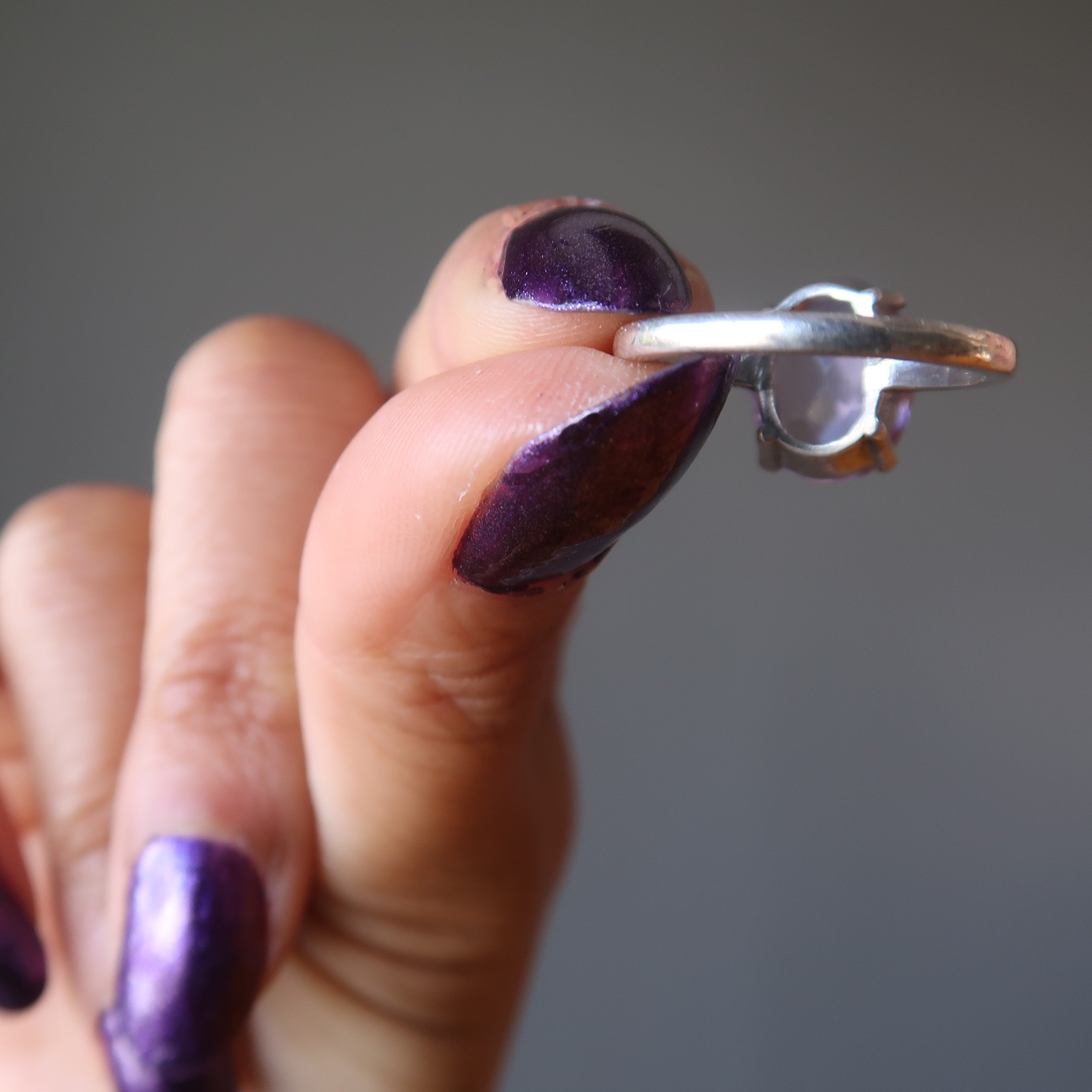 Bague Améthyste Étincelle Spirituelle Remplie d'Argent Sterling