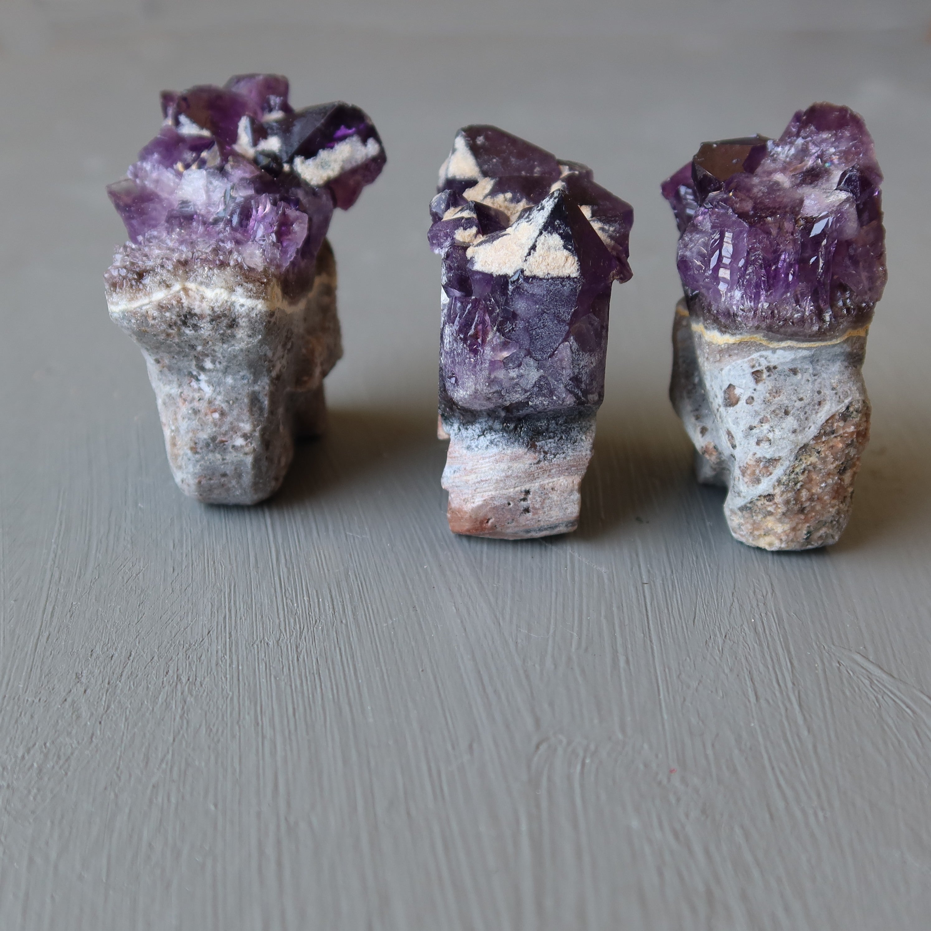 Amethyst Skull Geode Cluster Natural Purple Crystal Mohawk Gemstone