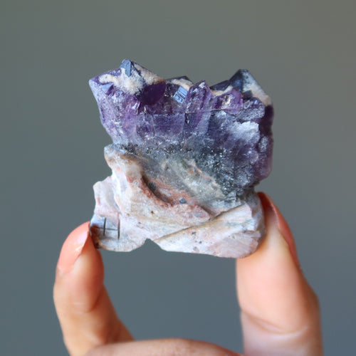 Amethyst Schädel Geode Cluster Natürlicher Lila Kristall Mohawk Edelstein