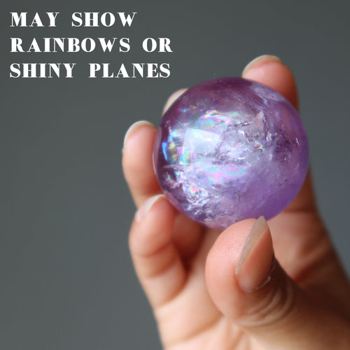 Amethyst-Kugel, leuchtende Regenbogen-Kristallkugel