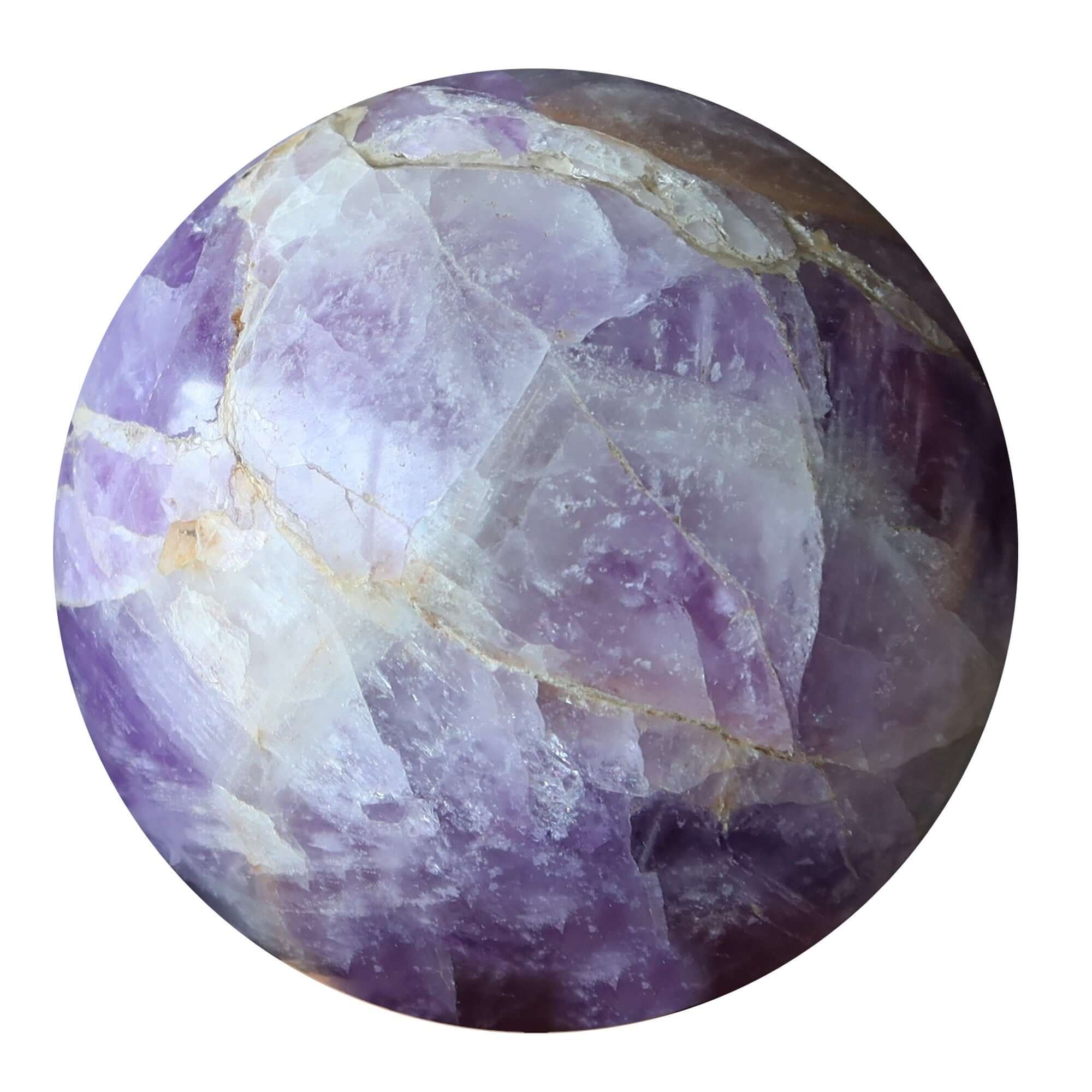 Amethyst Sphere Crackle of Dawn Crystal Ball