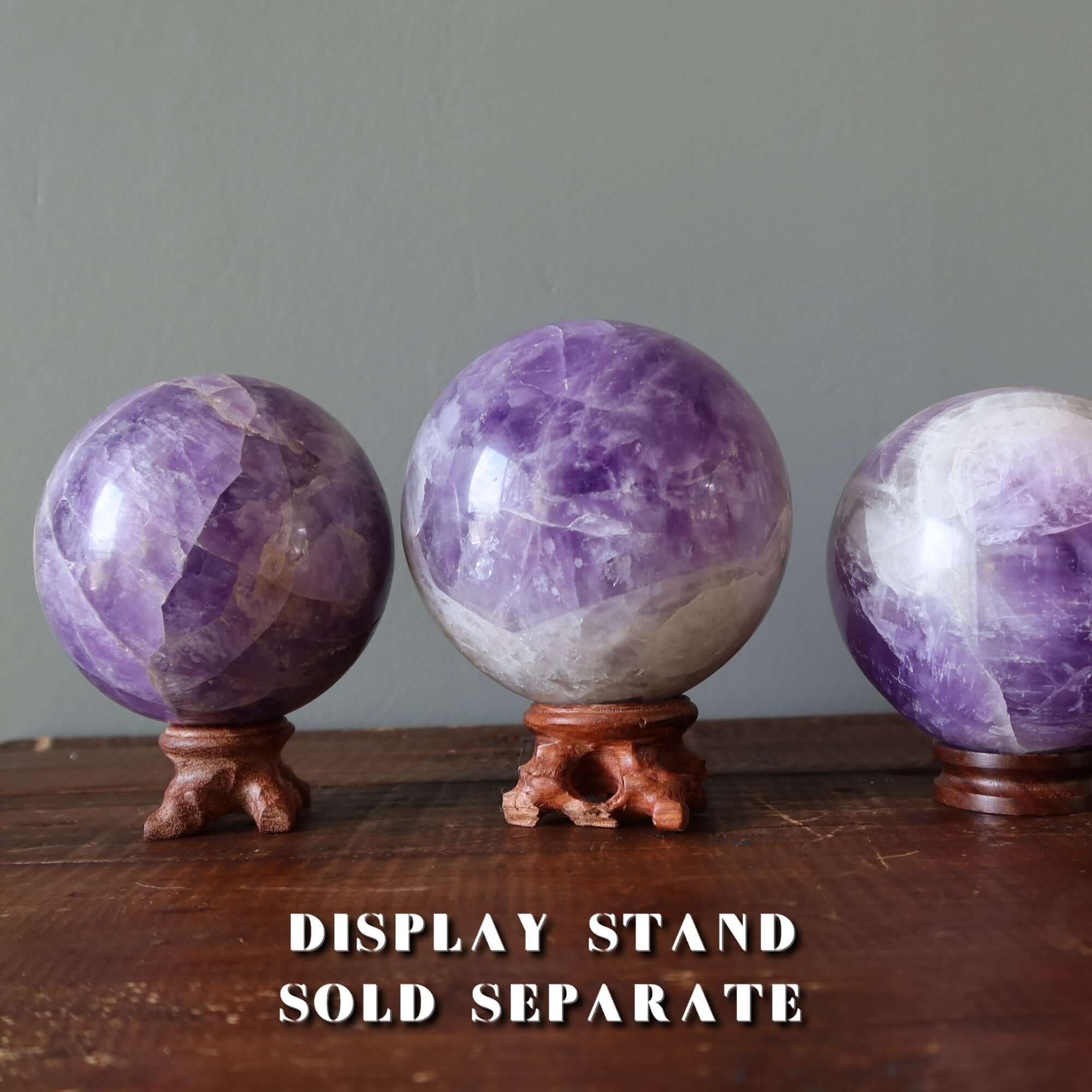 Amethyst Sphere Crackle of Dawn Crystal Ball