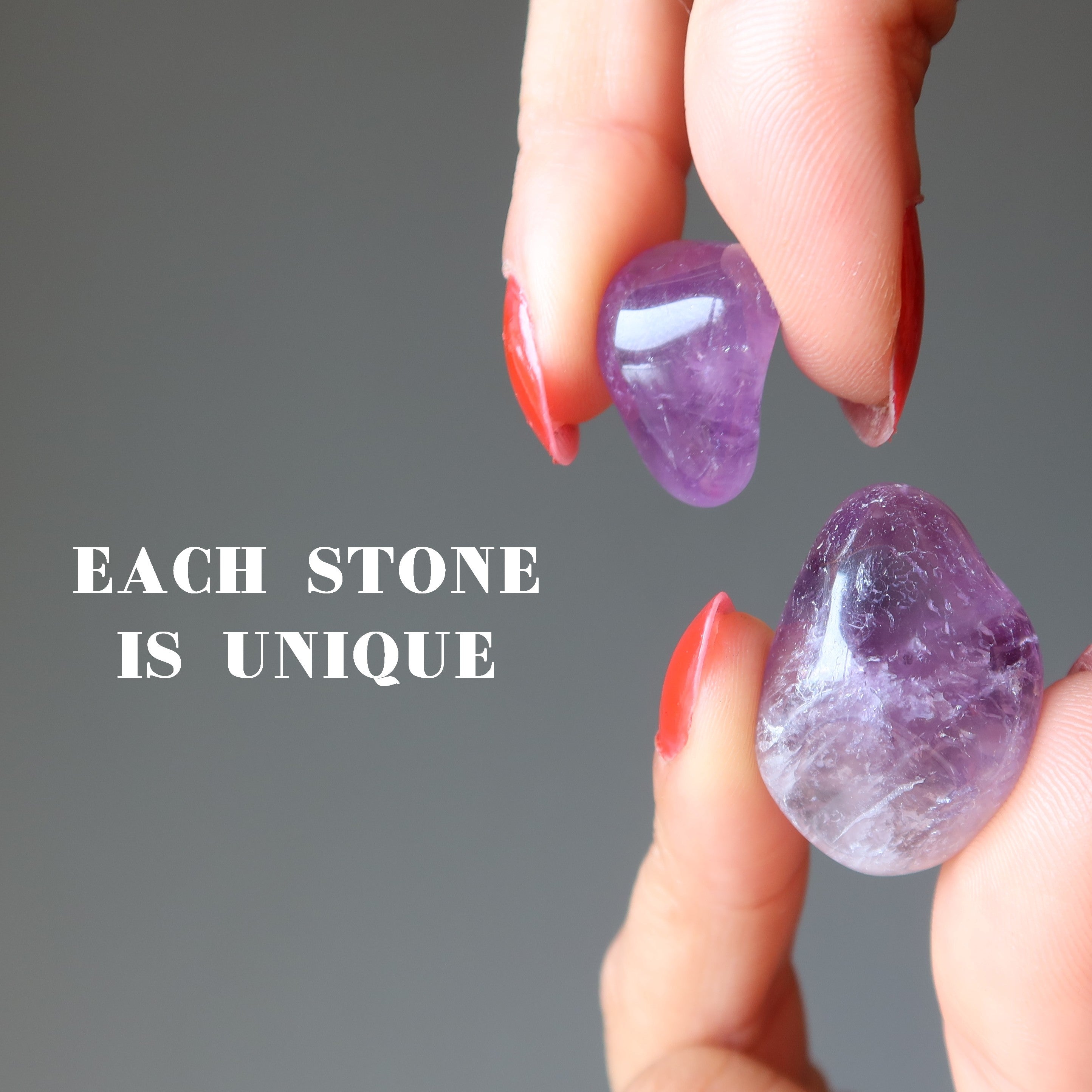 Amethyst Tumbled Stone Spiritual Ritual Purple Crystal