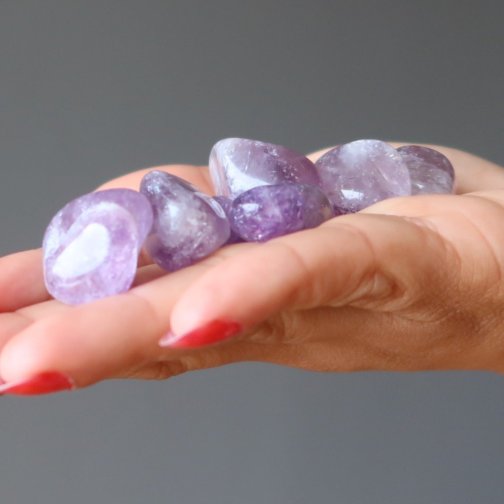Amethyst Tumbled Stone Spiritual Ritual Purple Crystal