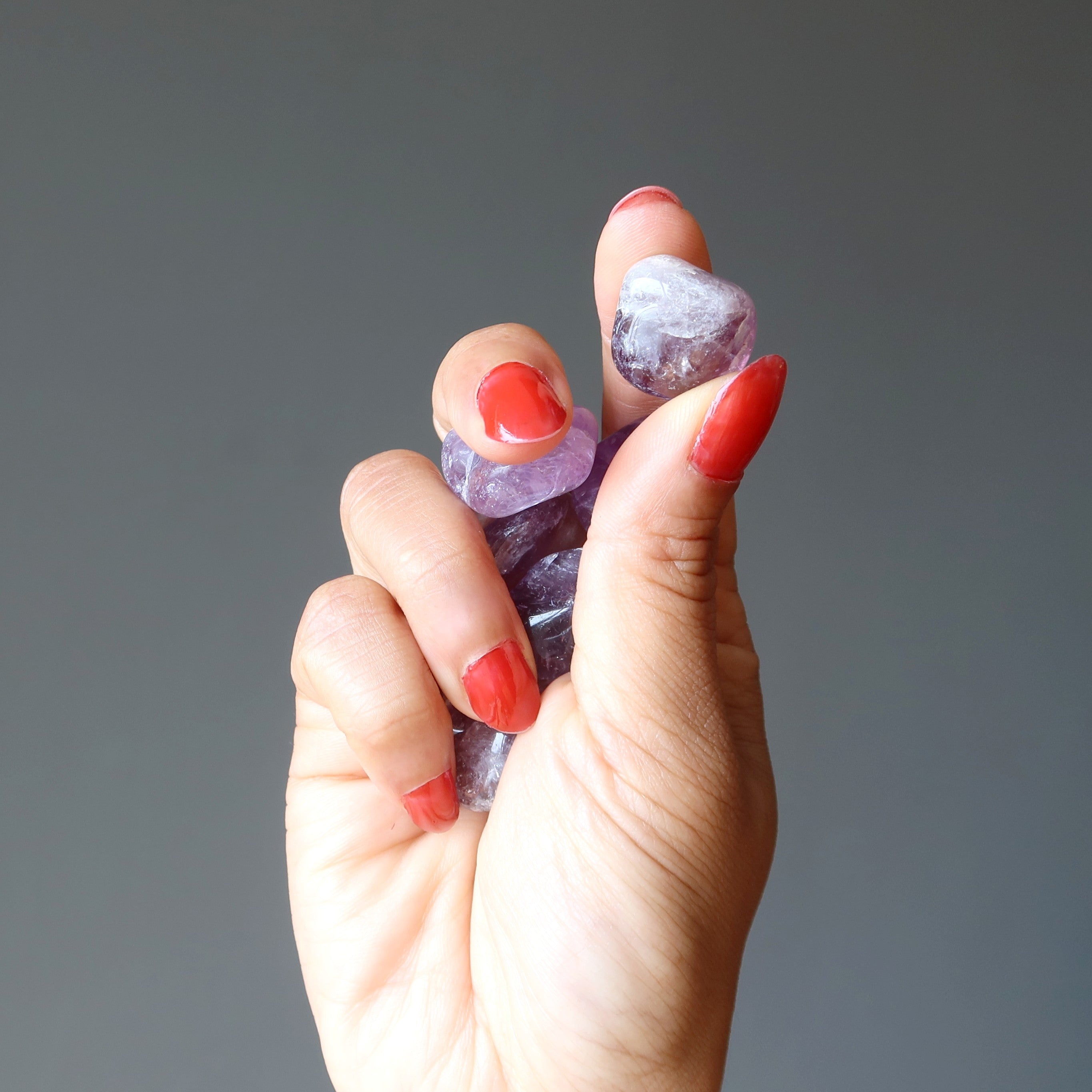 Amethyst Tumbled Stone Spiritual Ritual Purple Crystal