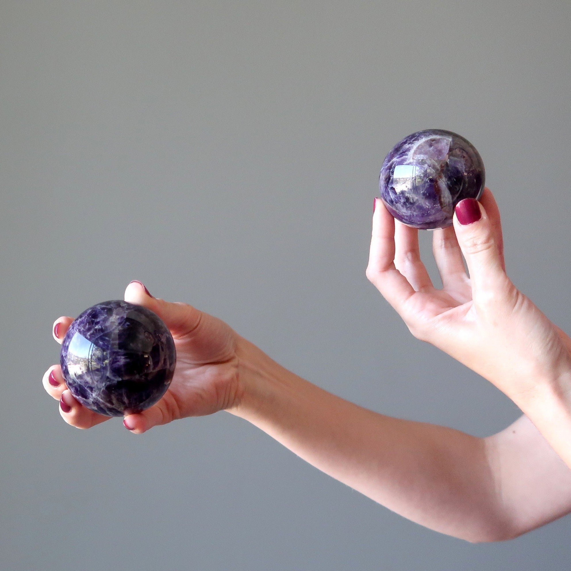 Amethyst Sphere Deep Soul Healing Dark Purple Uruguay Crystal Ball