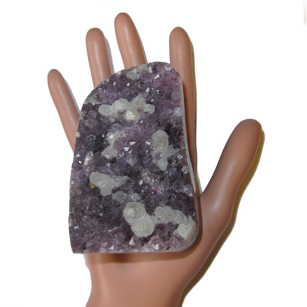 Amethyst-Cluster lila Kristall stehender Display-Stein Calcit