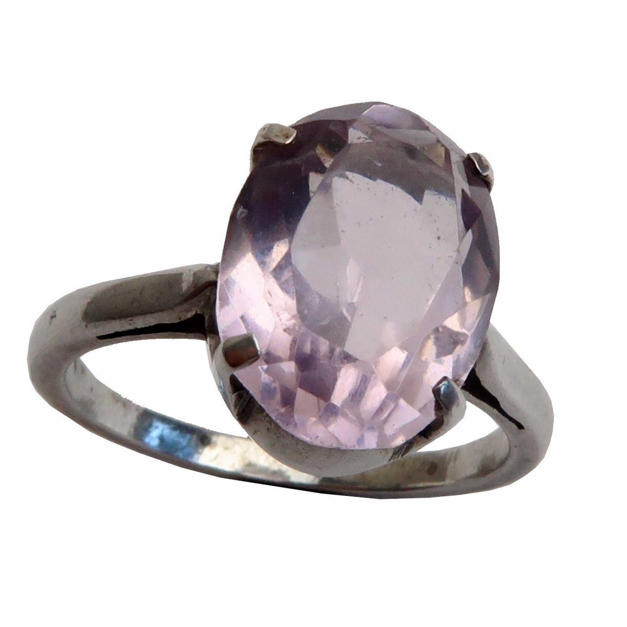 Bague Améthyste Étincelle Spirituelle Remplie d'Argent Sterling