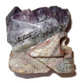 Amethyst Skull Geode Cluster Natural Purple Crystal Mohawk Gemstone