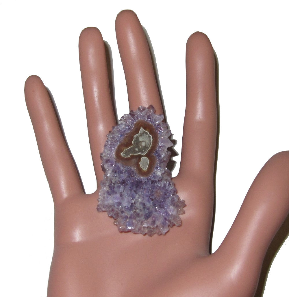 Amethyst Cabochon Glänzende Lila Scheibe des Paradieses Edelsteinblume