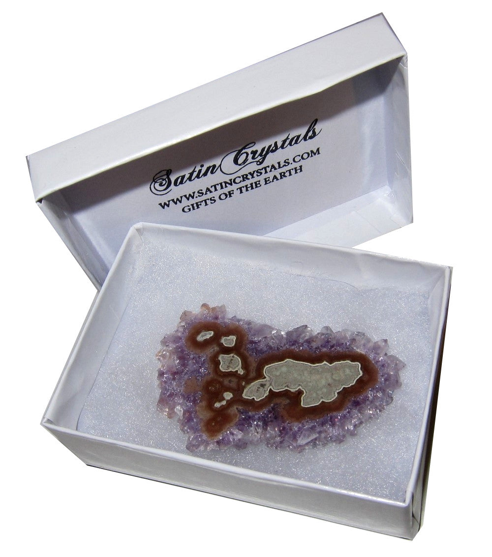 Amethyst Cabochon Glänzende Lila Scheibe des Paradieses Edelsteinblume