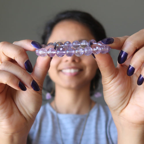Ametrin Armband Natur Amethyst & Citrin Harmonie Perlen