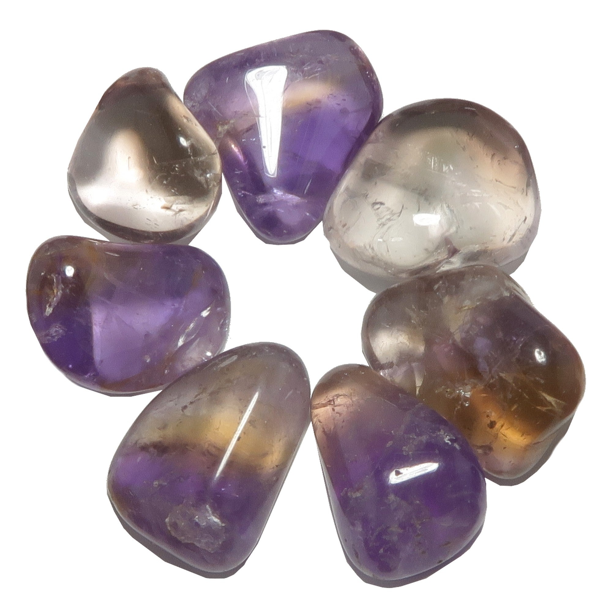 Ametrin Trommelstein Citrin Amethyst