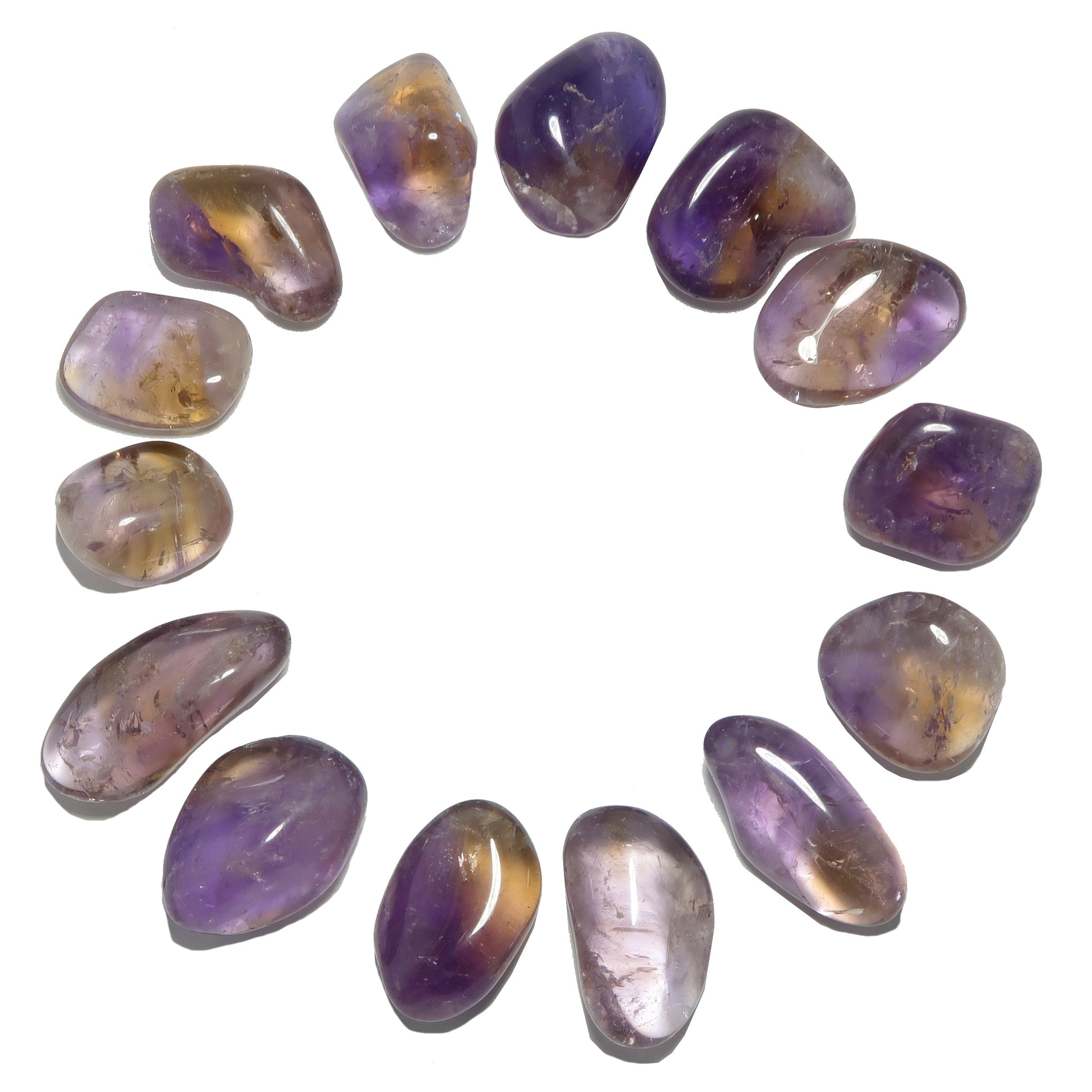 Ametrin Trommelstein Citrin Amethyst