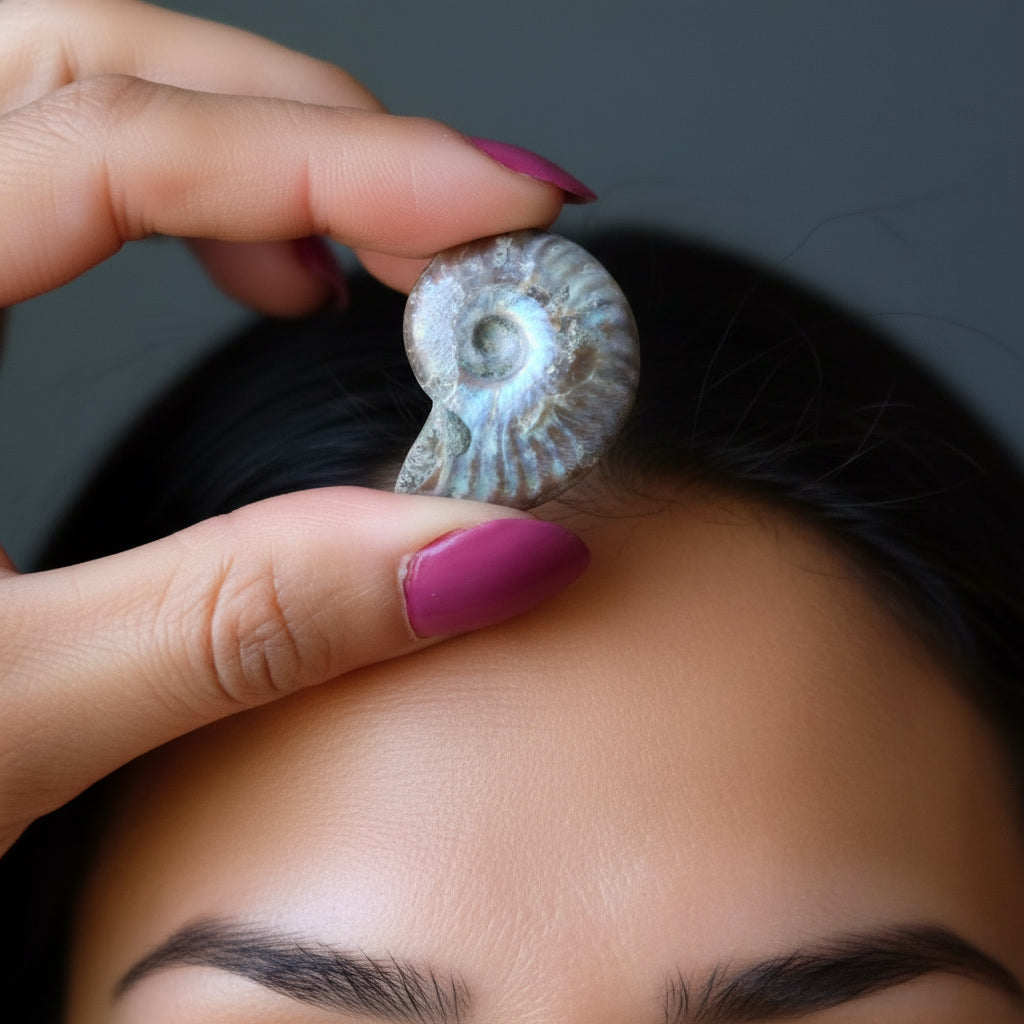 Rainbow Ammonite Fossil Raw Ancient Spiral