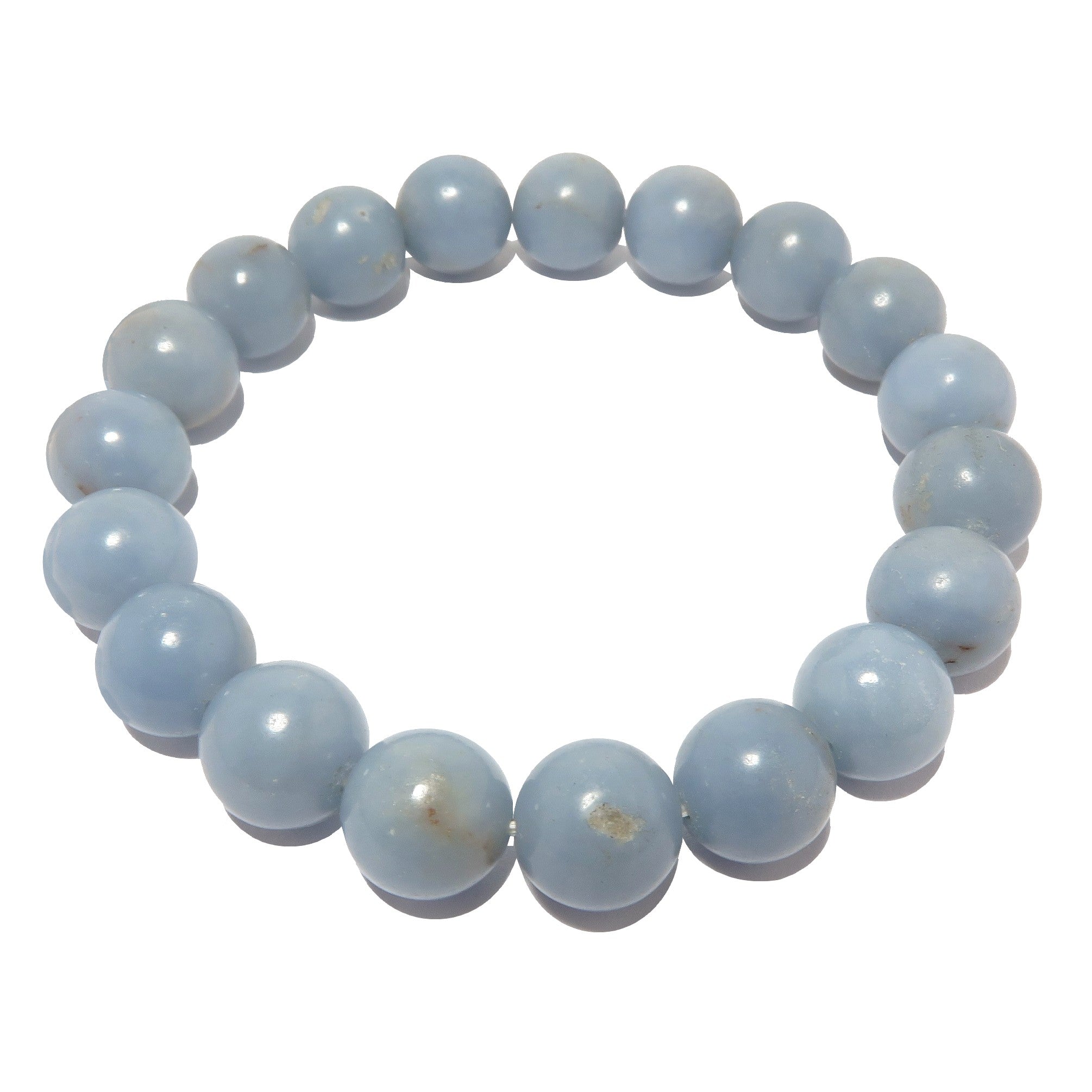 Angelite Bracelet Natural Blue Gemstone Guardian Angel