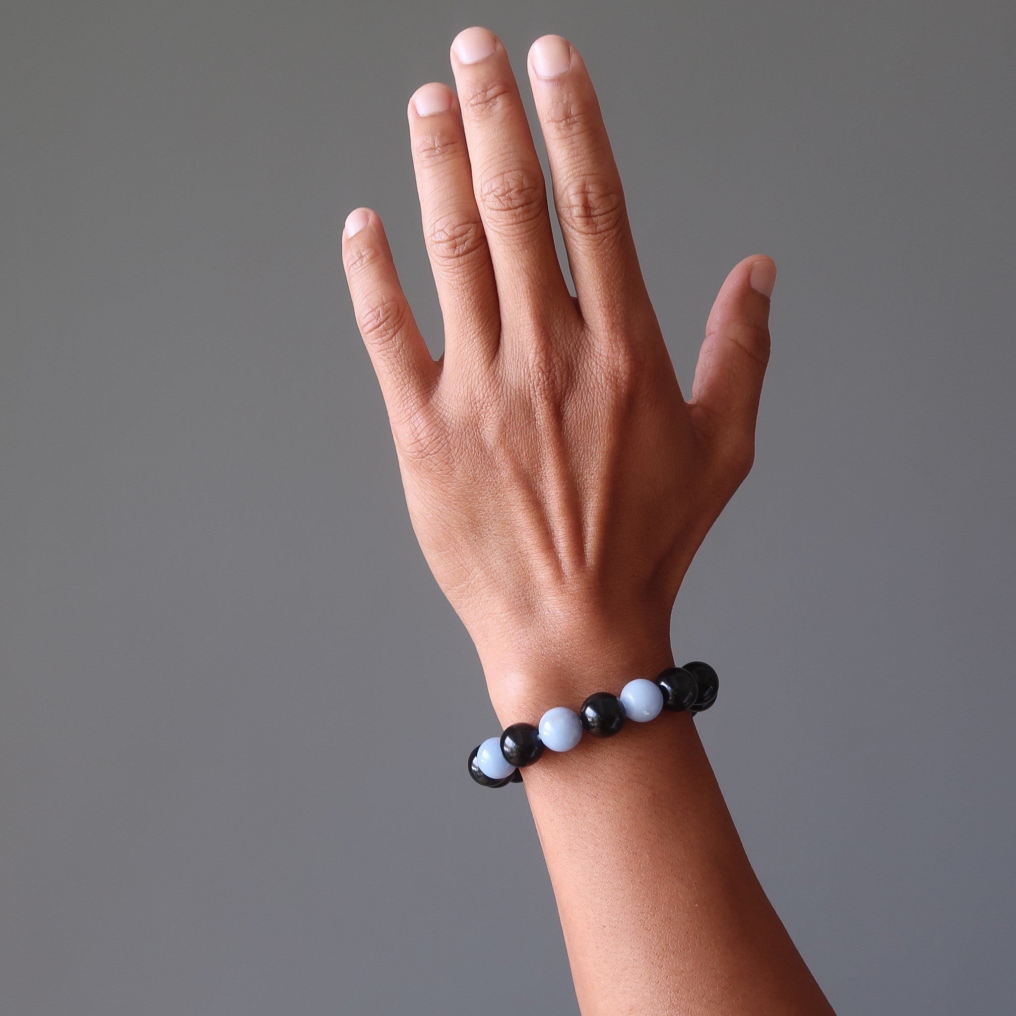 Rainbow Obsidian Bracelet Angelite Guardian Angel