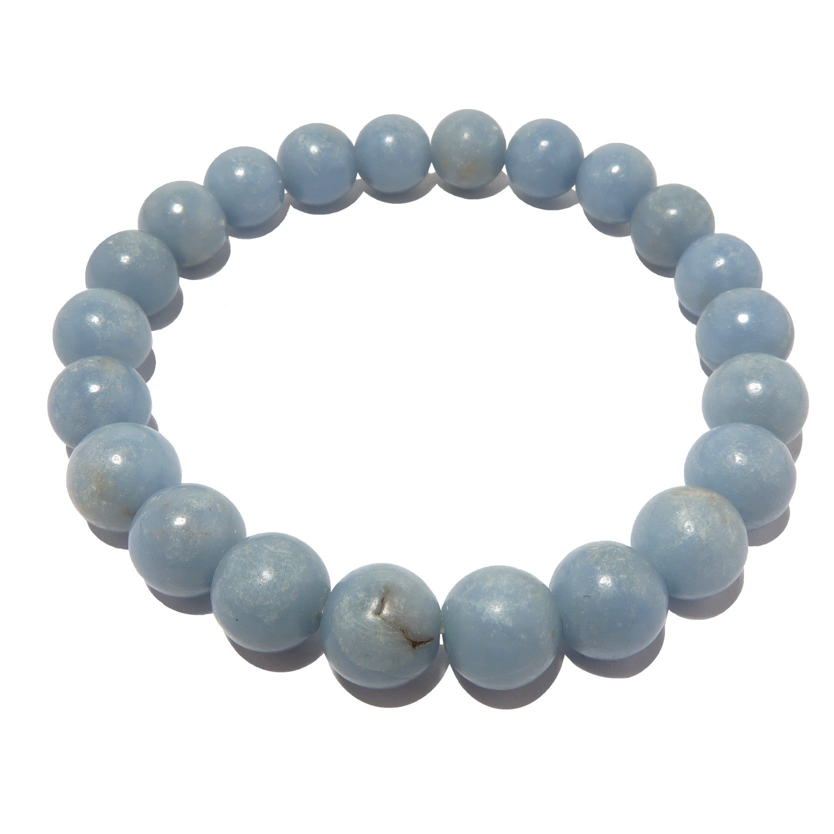Angelite Bracelet Natural Blue Gemstone Guardian Angel