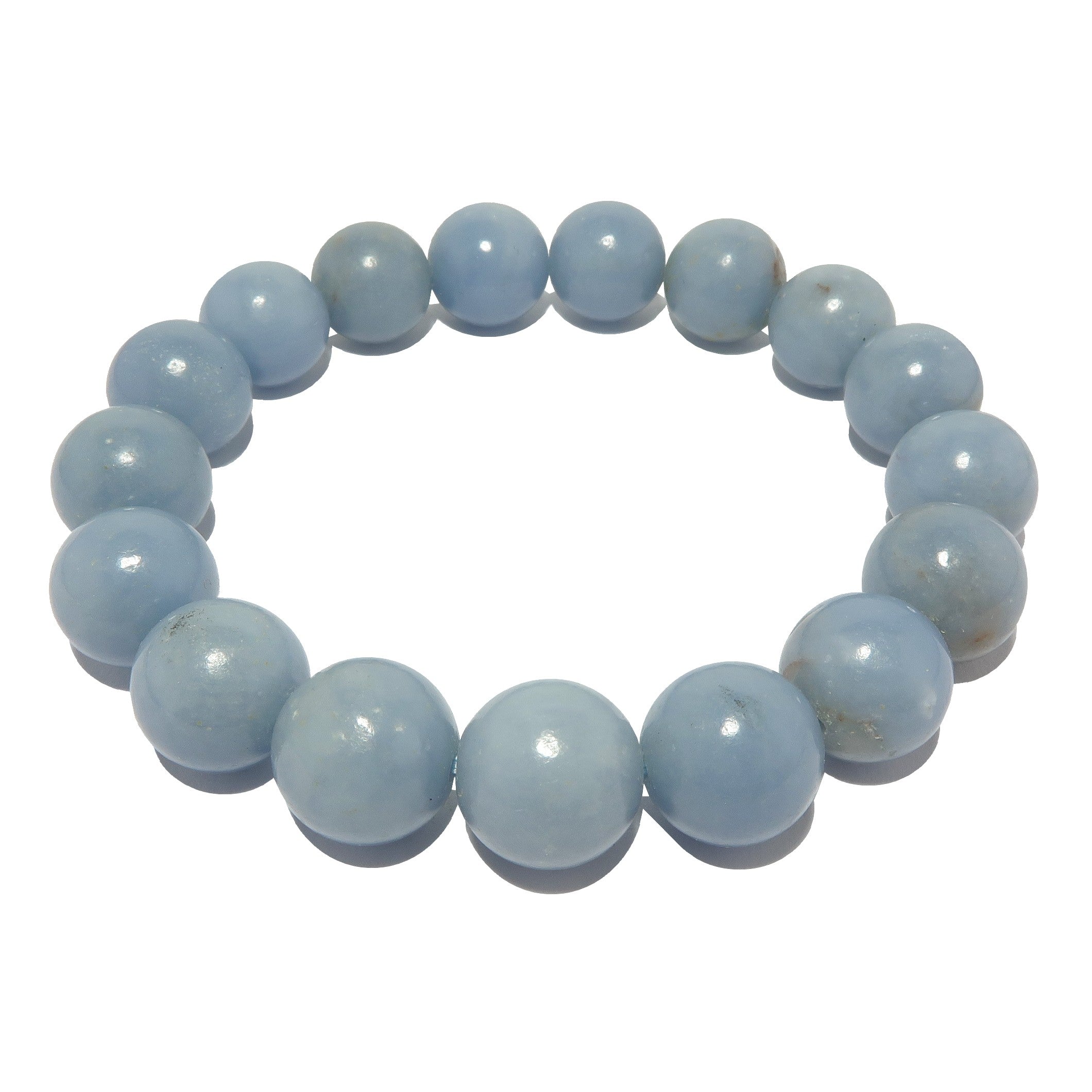 Angelite Bracelet Natural Blue Gemstone Guardian Angel