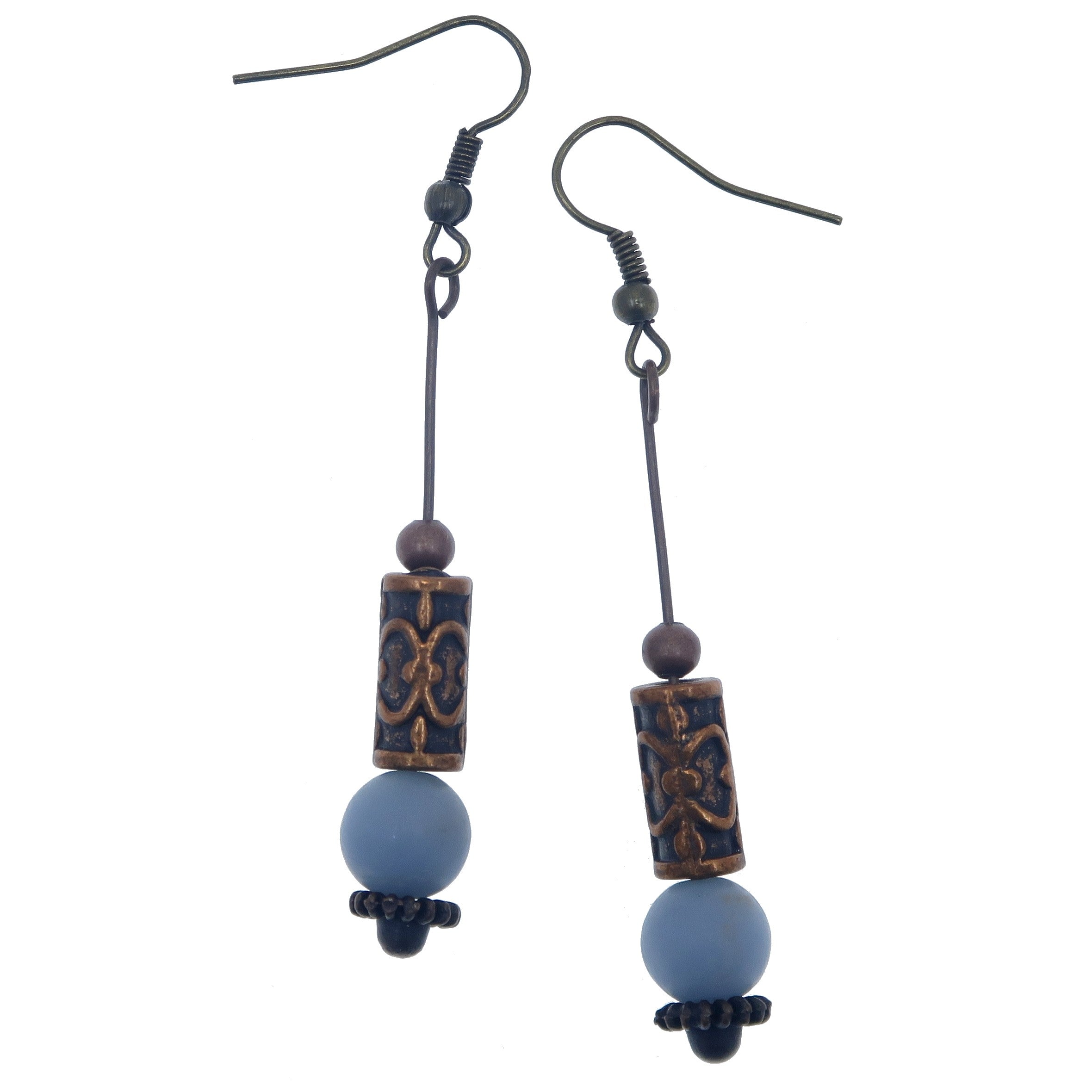 Boucles d'oreilles Angélite Maître du Ciel Bleu Bijoux Nostalgiques