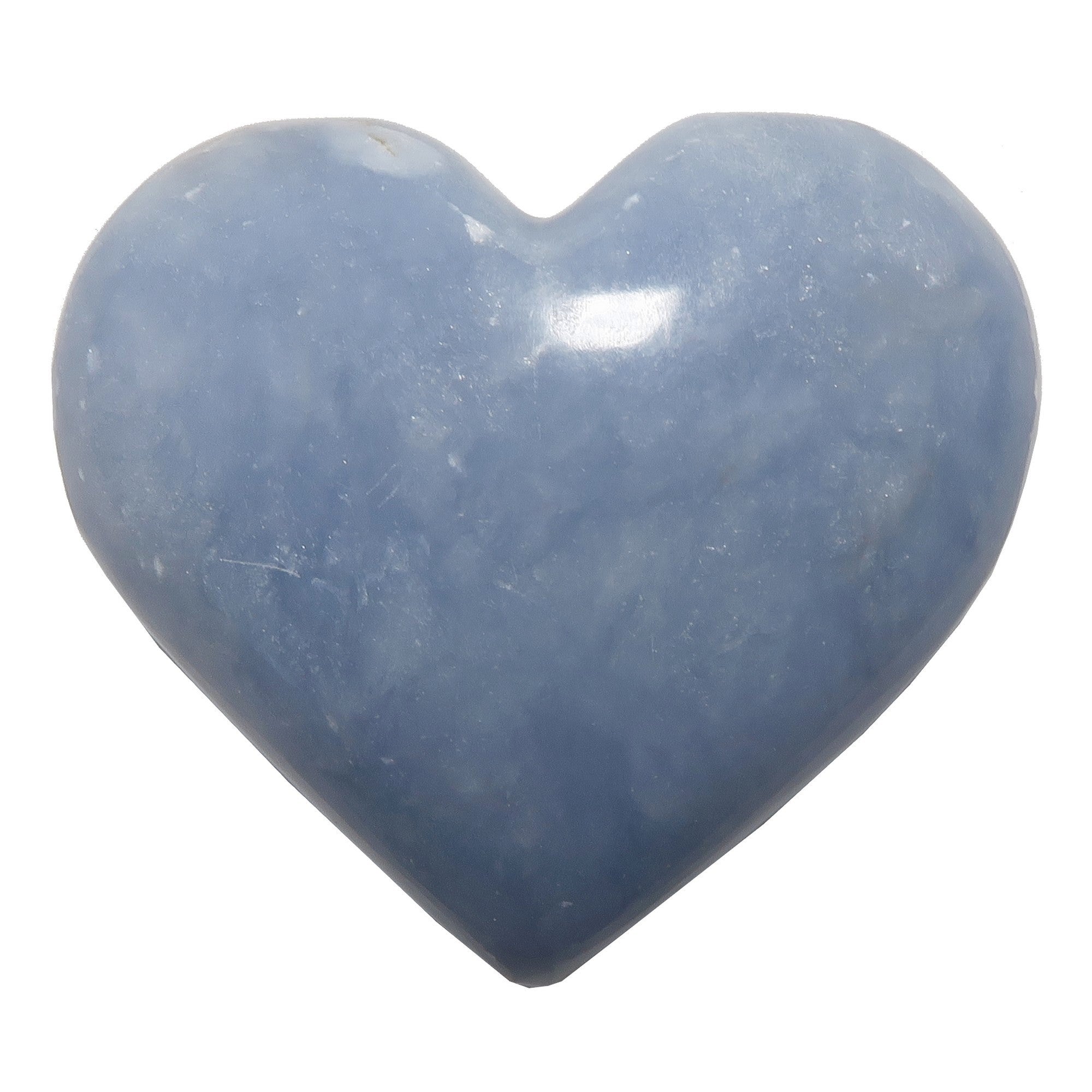 Cœur d'Angélite Vague Bleue Vibration d'Amour Cristal