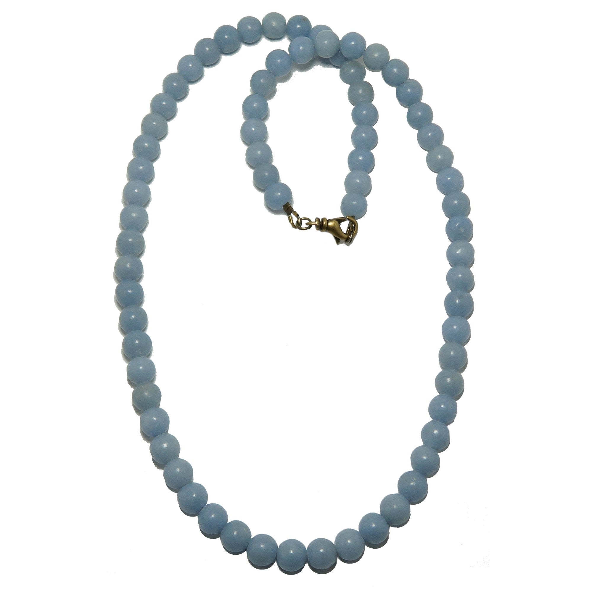 Collier Angélite Anges Autour Cristal Bleu