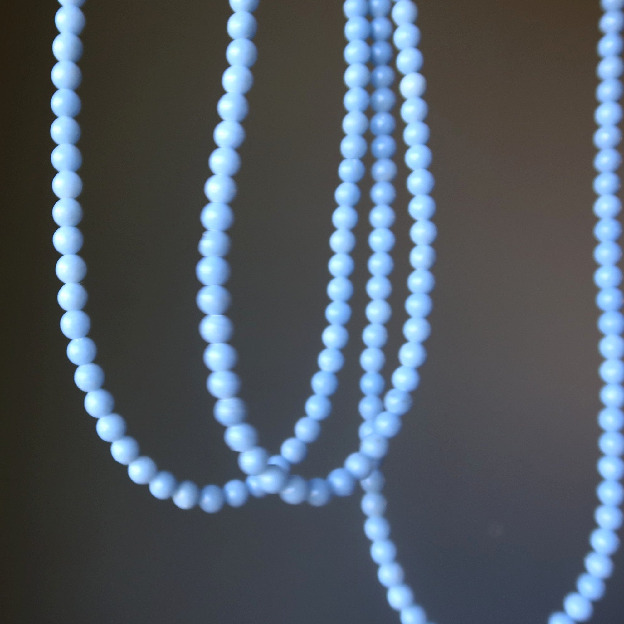 Collier Angélite Anges Autour Cristal Bleu