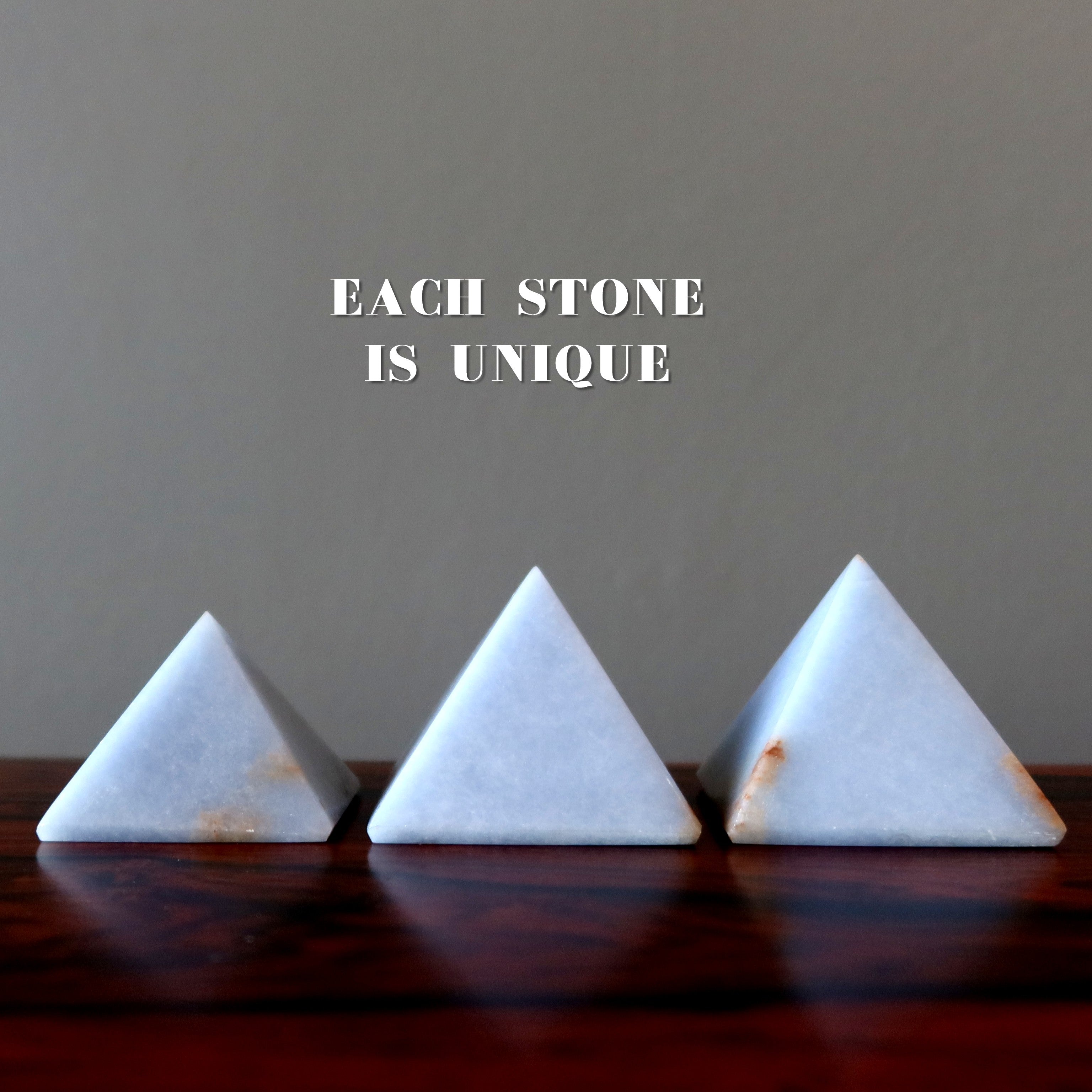 Angelite Pyramid Blue Angel Ascension Stone